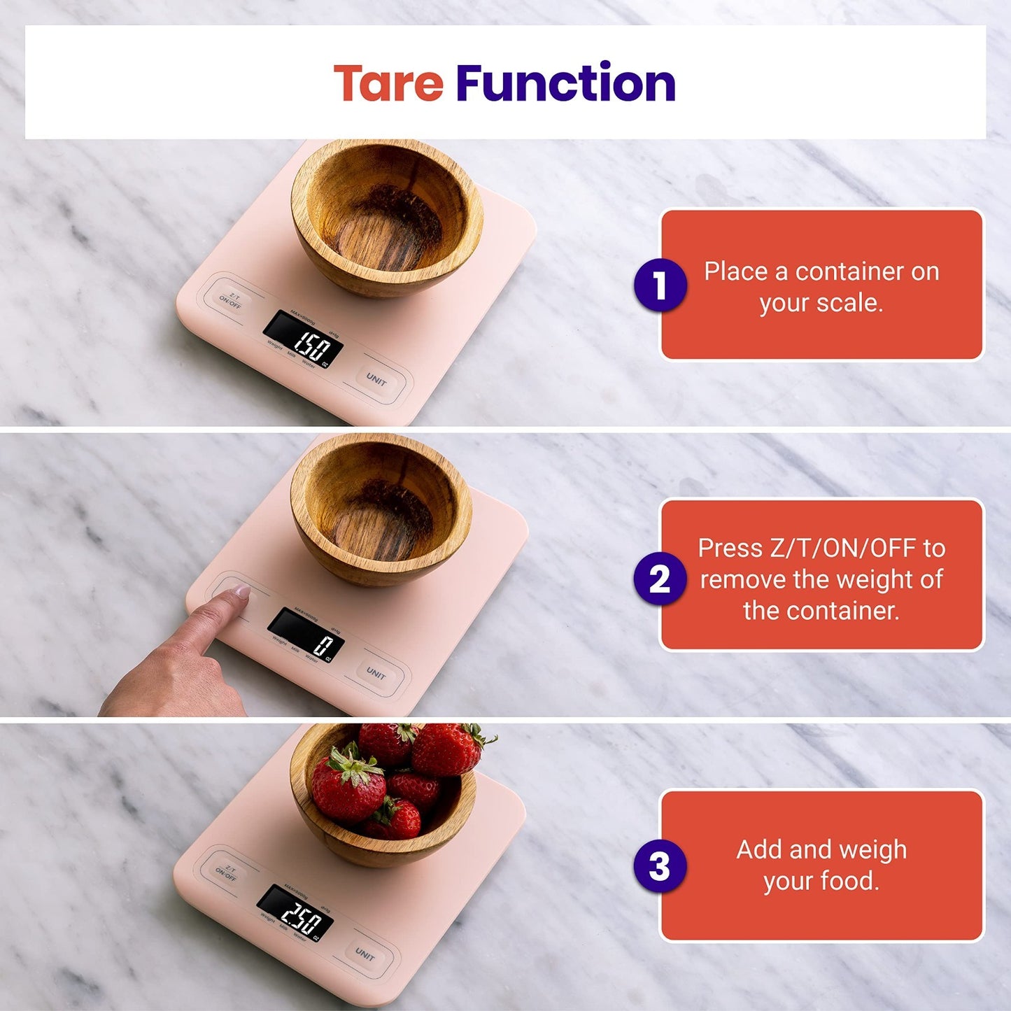 Digital Kitchen Scale   Grams & Ounces, Tare Function, Ideal for Baking, Meal Pr3