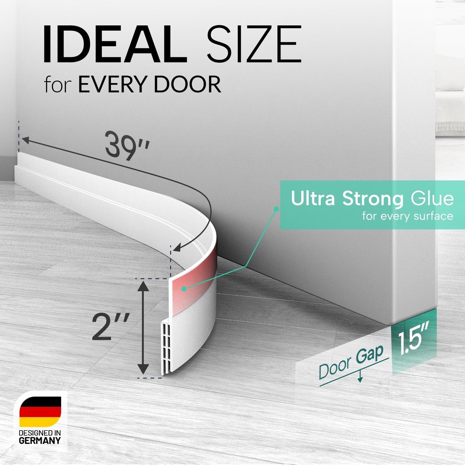 Premium Door Draft Stopper   Energy Saving Weather Stripping Seal for Bottom of2