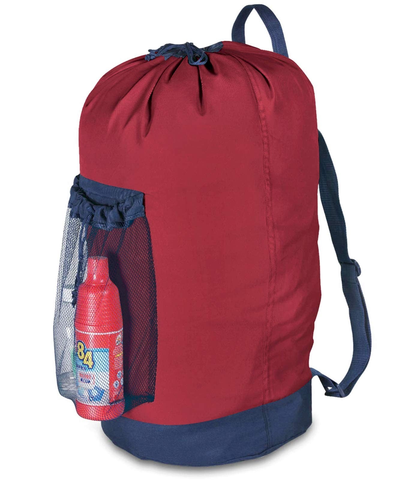 Durable Laundry Backpack with Shoulder Straps, Mesh Pocket & Drawstring Closure1