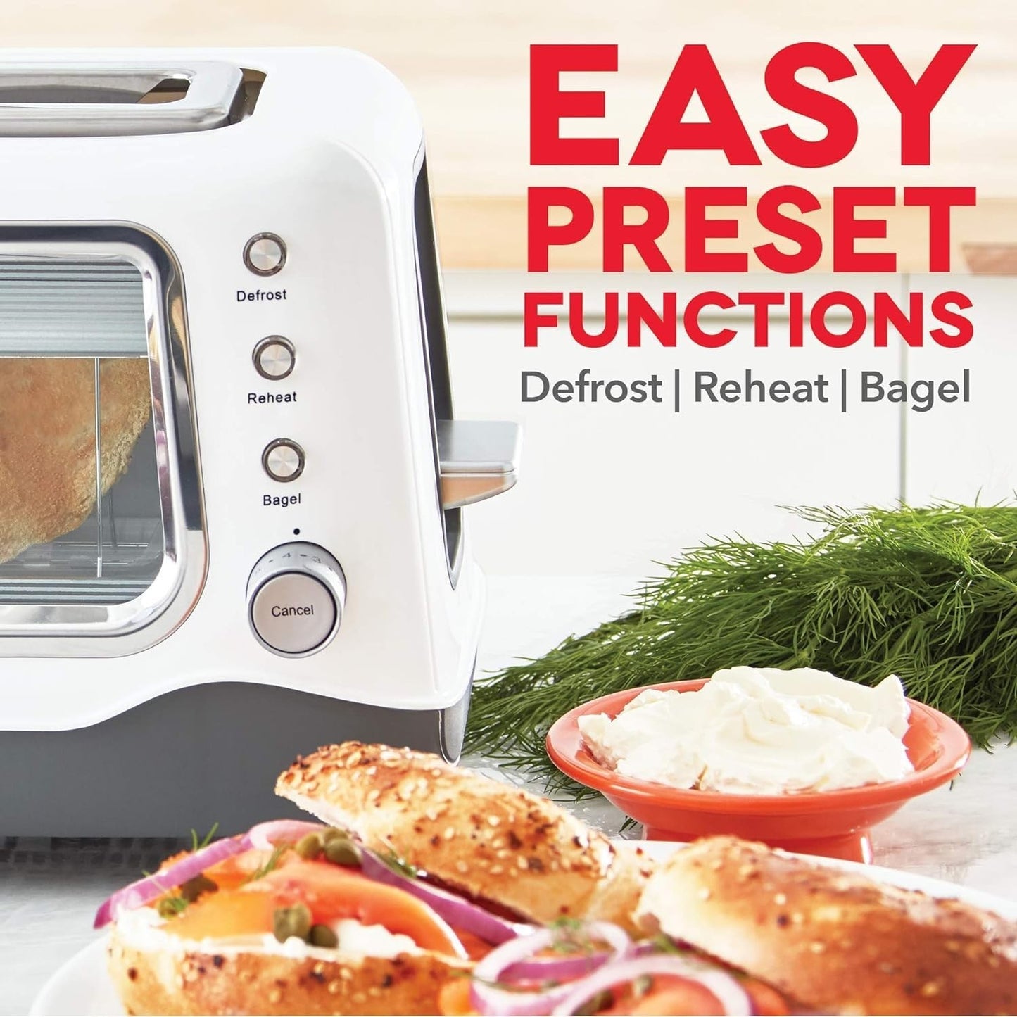10-Inch Long Slot 2-Slice Toaster with See-Through Window, 7 Browning Levels, Ba3