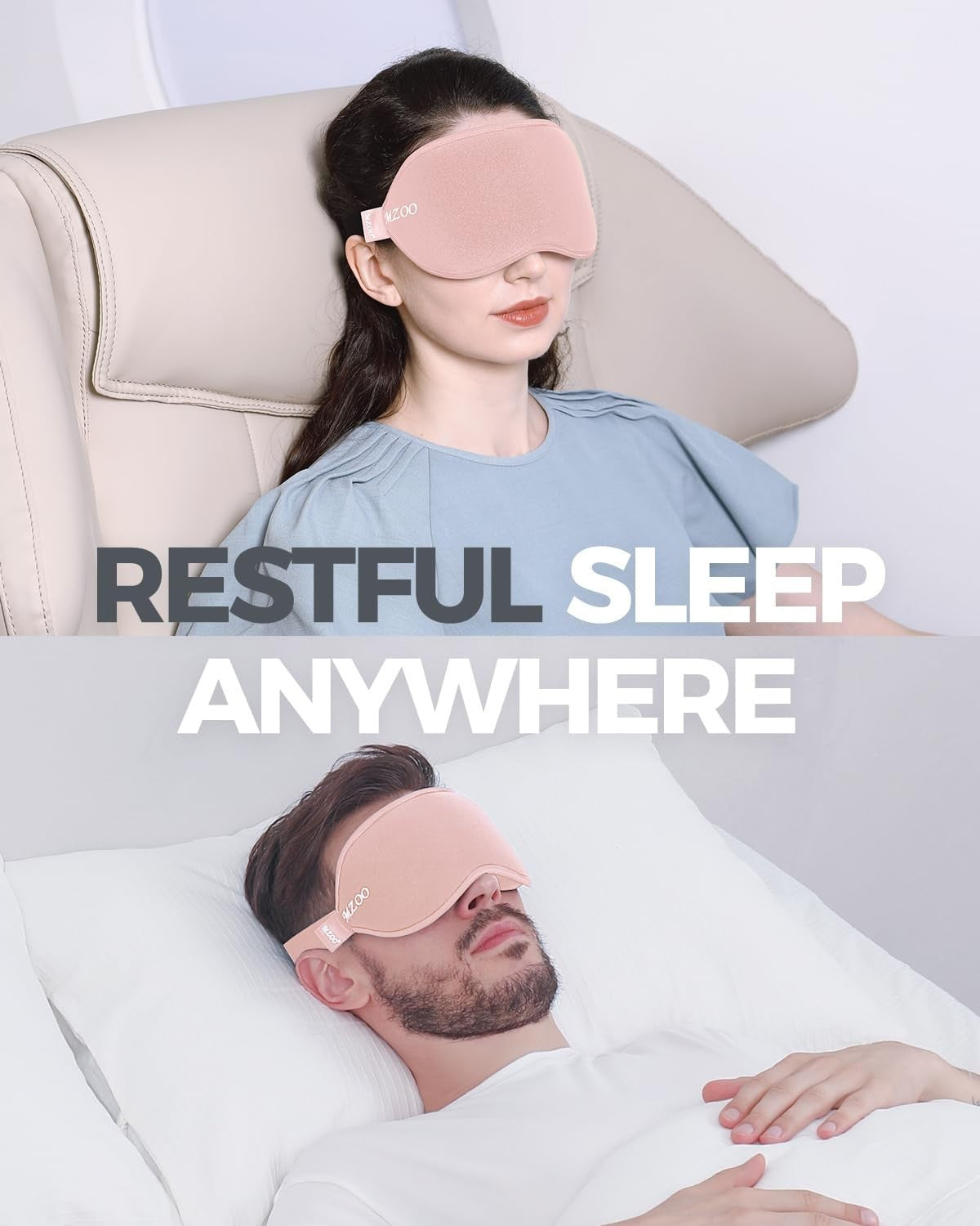 3D Luxury Sleep Mask for Side Sleepers | Soft Eye Cover, Light Blocking, Travel6