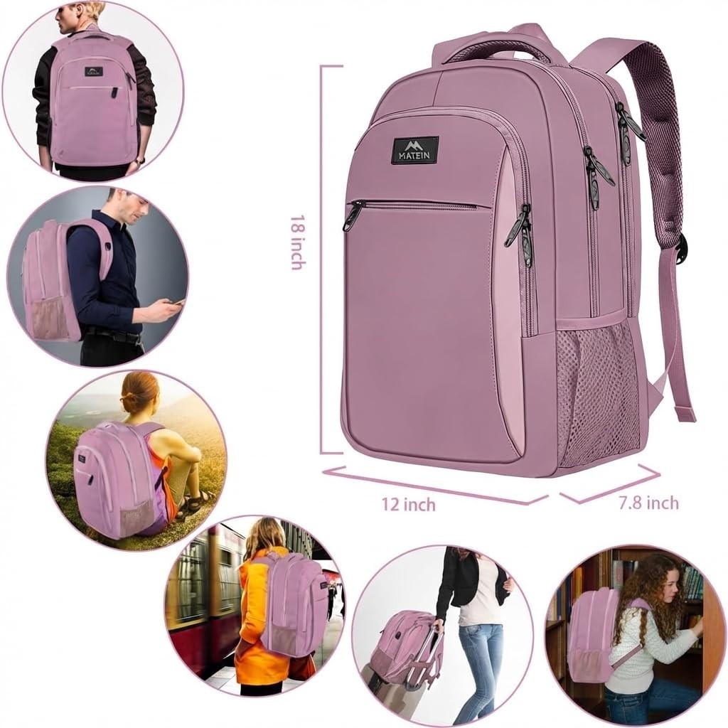 Dark Purple Underseat Backpack for 15.6" Laptop, Travel Personal Item Bag1
