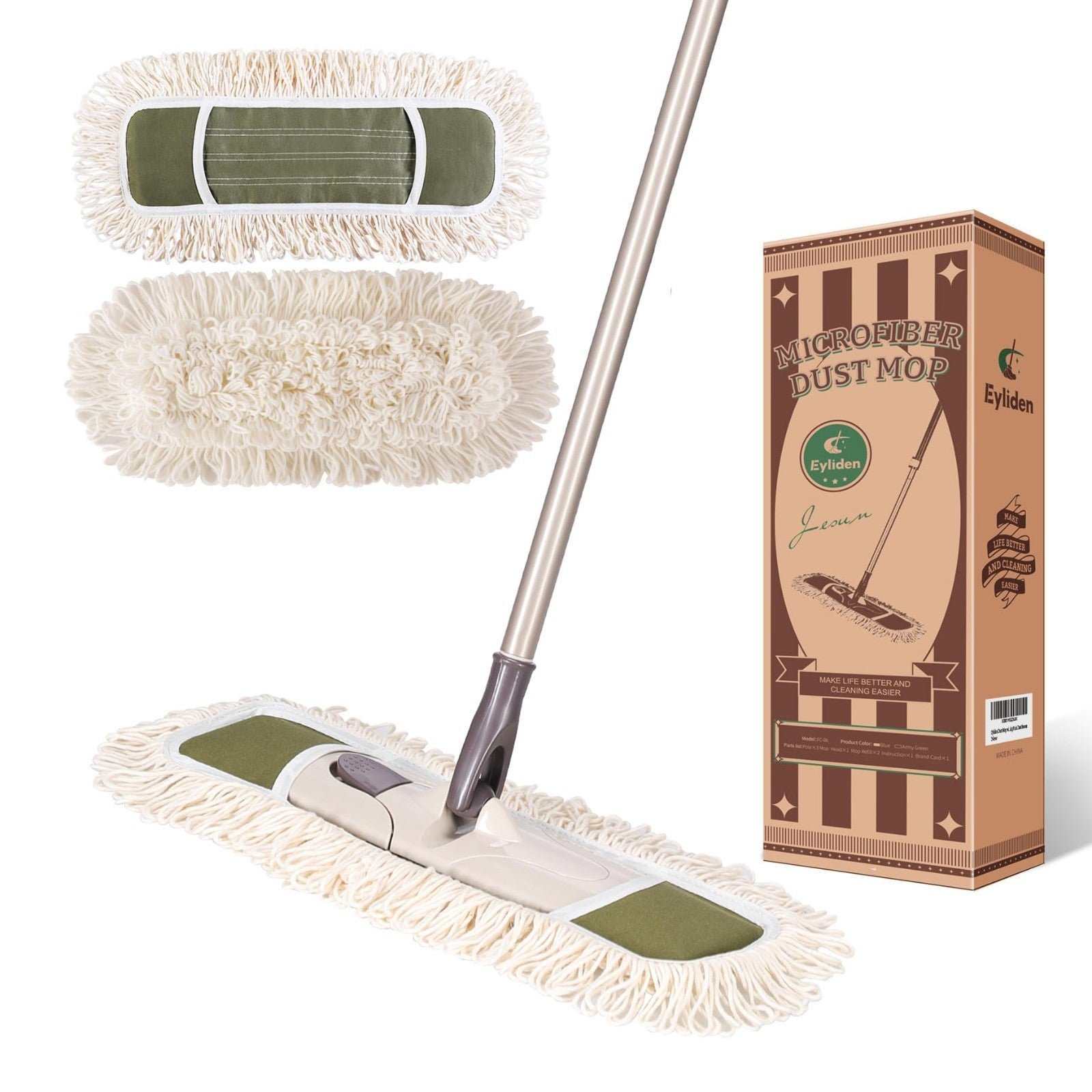 Microfiber Dust Mop with 2 Pads - Quick Swap for Home & Commercial Cleaning1
