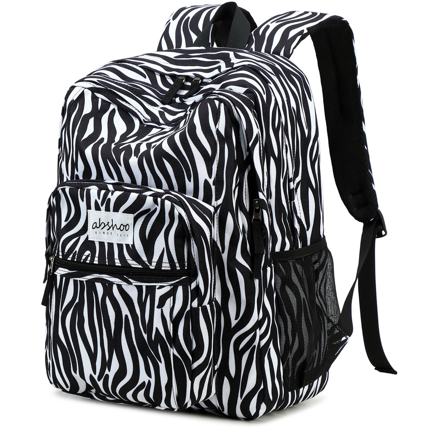 Zebra Print Women's School Backpack   Water Resistant Bookbag for College & Teen1