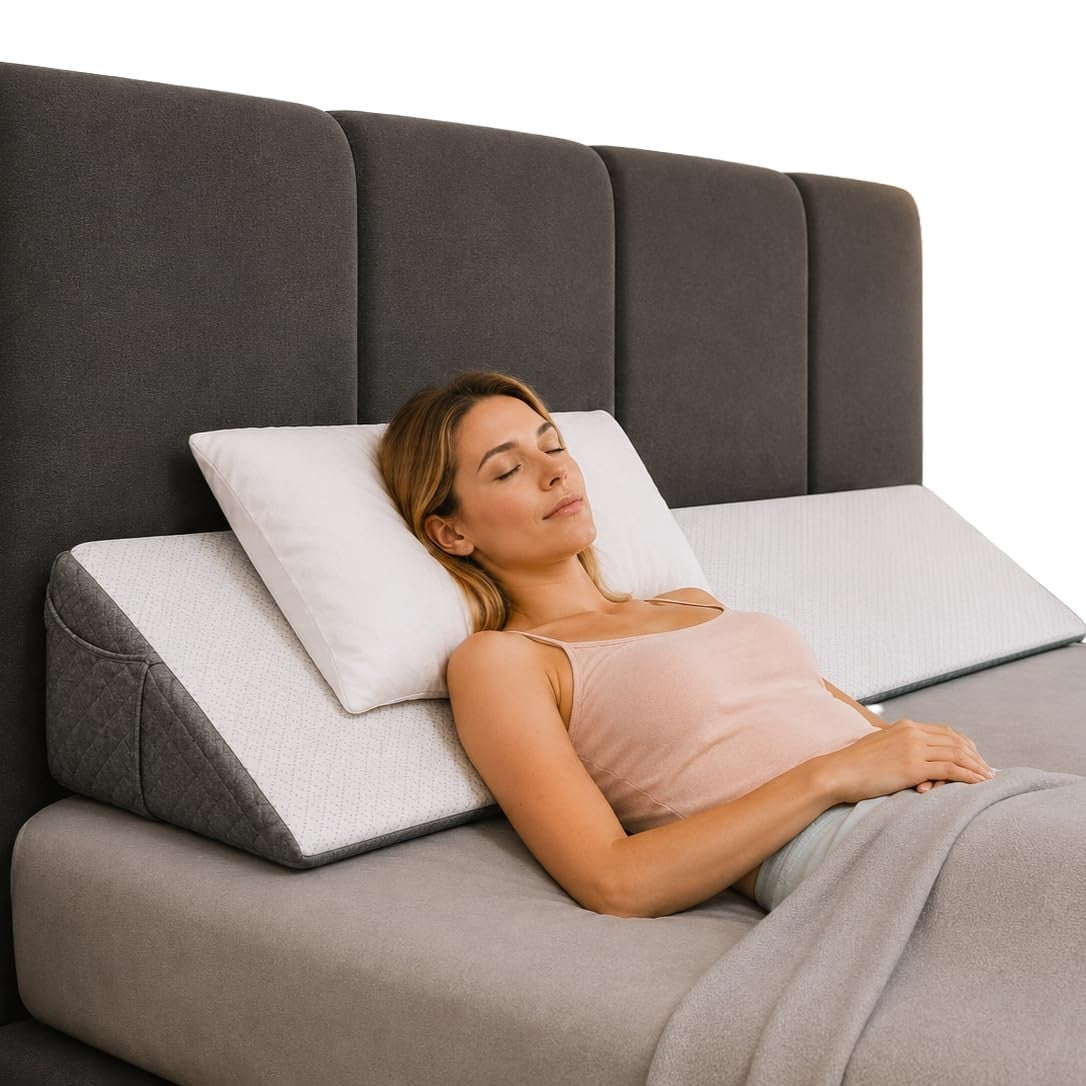 Bed Wedge Pillow for Headboard | Stylish Gap Filler Between Mattress & Headboard7