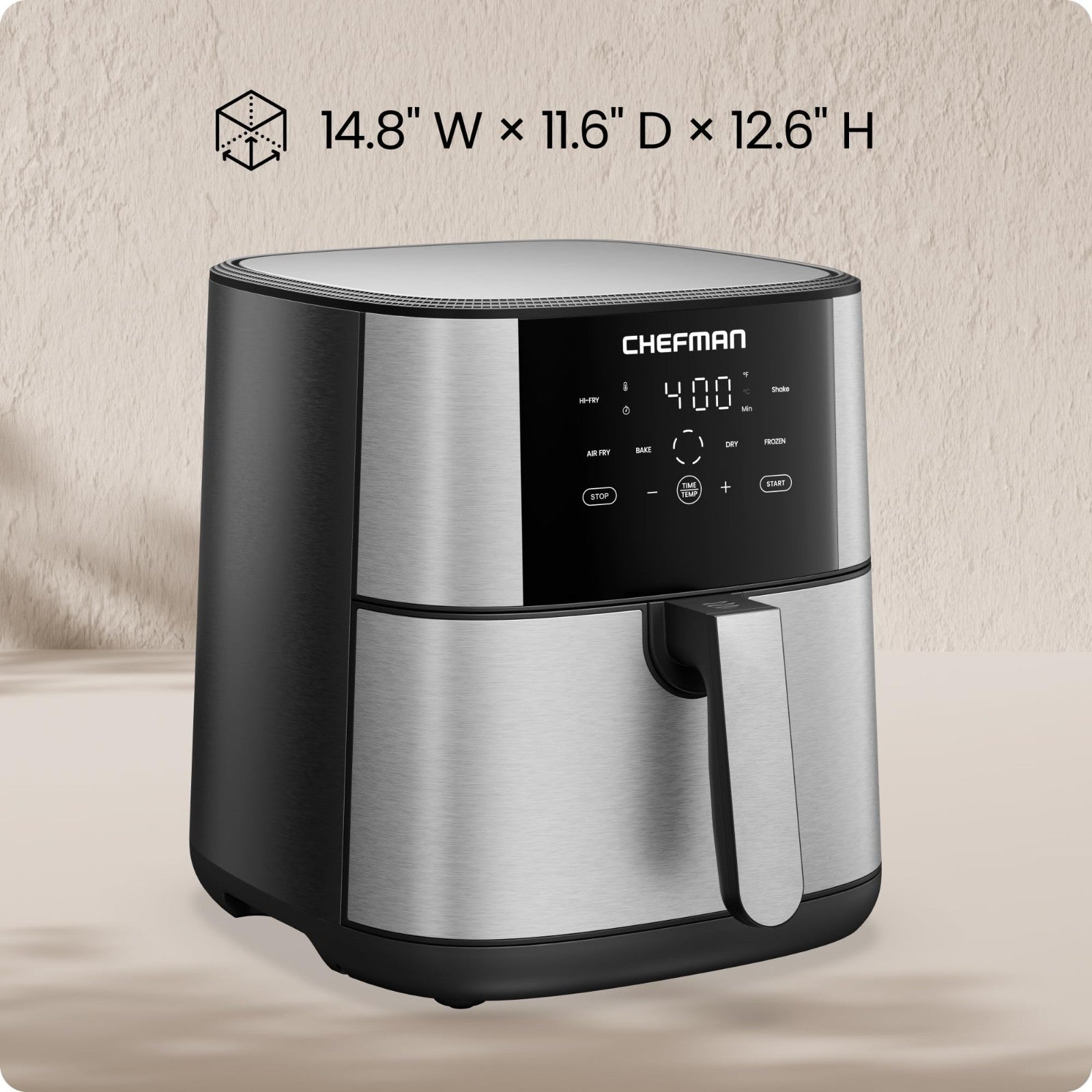 8 Qt Air Fryer 4 in 1 TurboFry | 450°F Hi Fry for Crispy Results | XL Nonstick B6