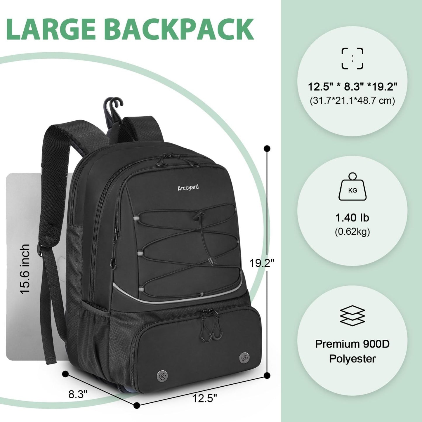 Tennis Bag for 2 Rackets, Professional Women's Tennis Backpack with Shoe Compart8
