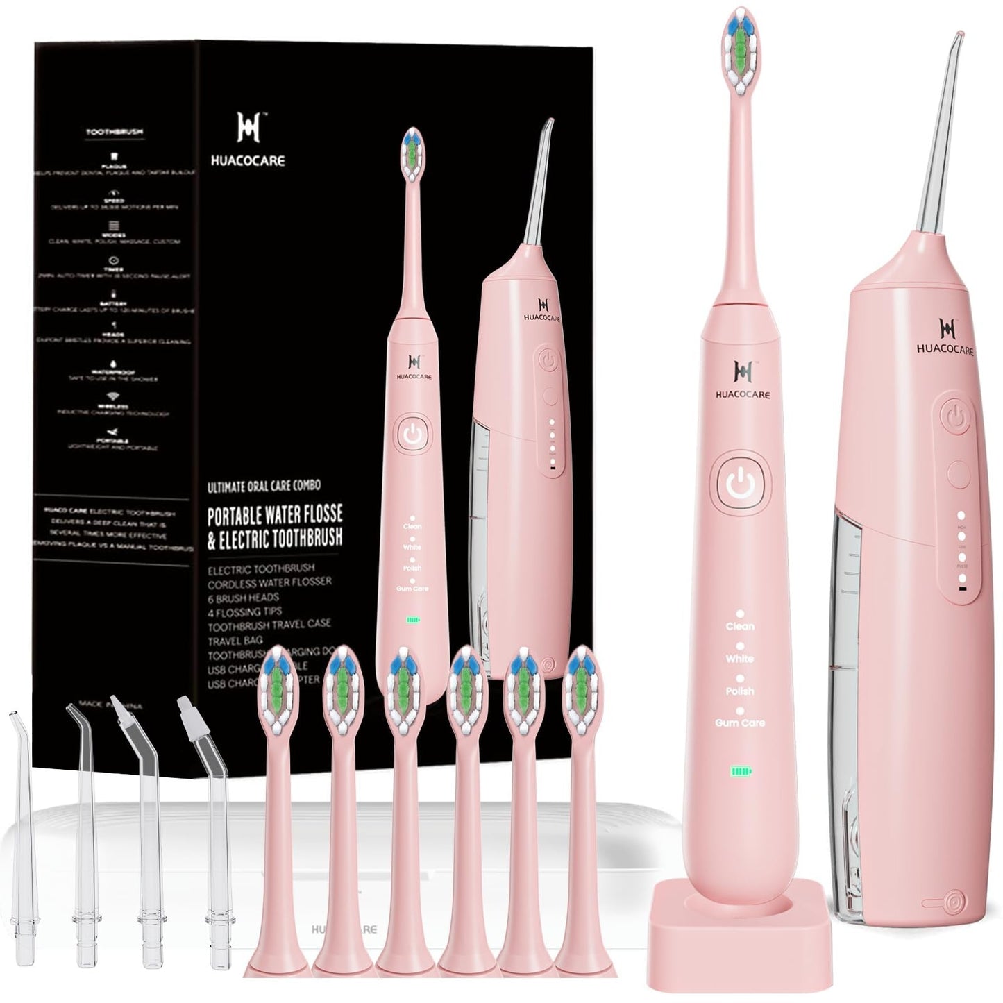 2 in 1 Water Dental Flosser & Electric Toothbrush Combo for Teeth & Gum Health  1