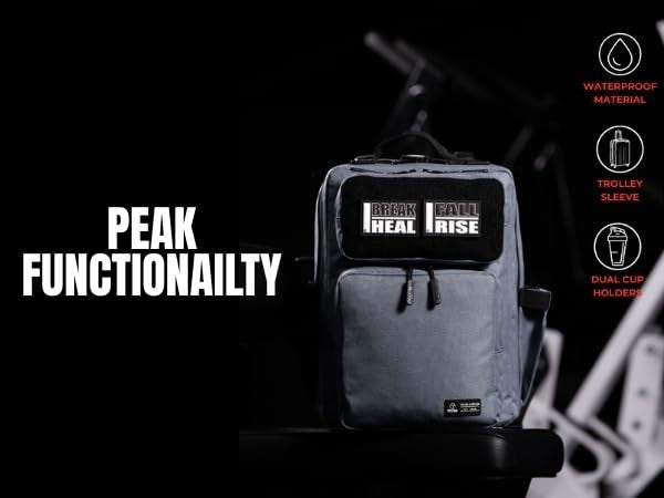 Slim Tactical Gym Backpack   Minimalist Daypack with Laptop Pocket & Cup Holders2