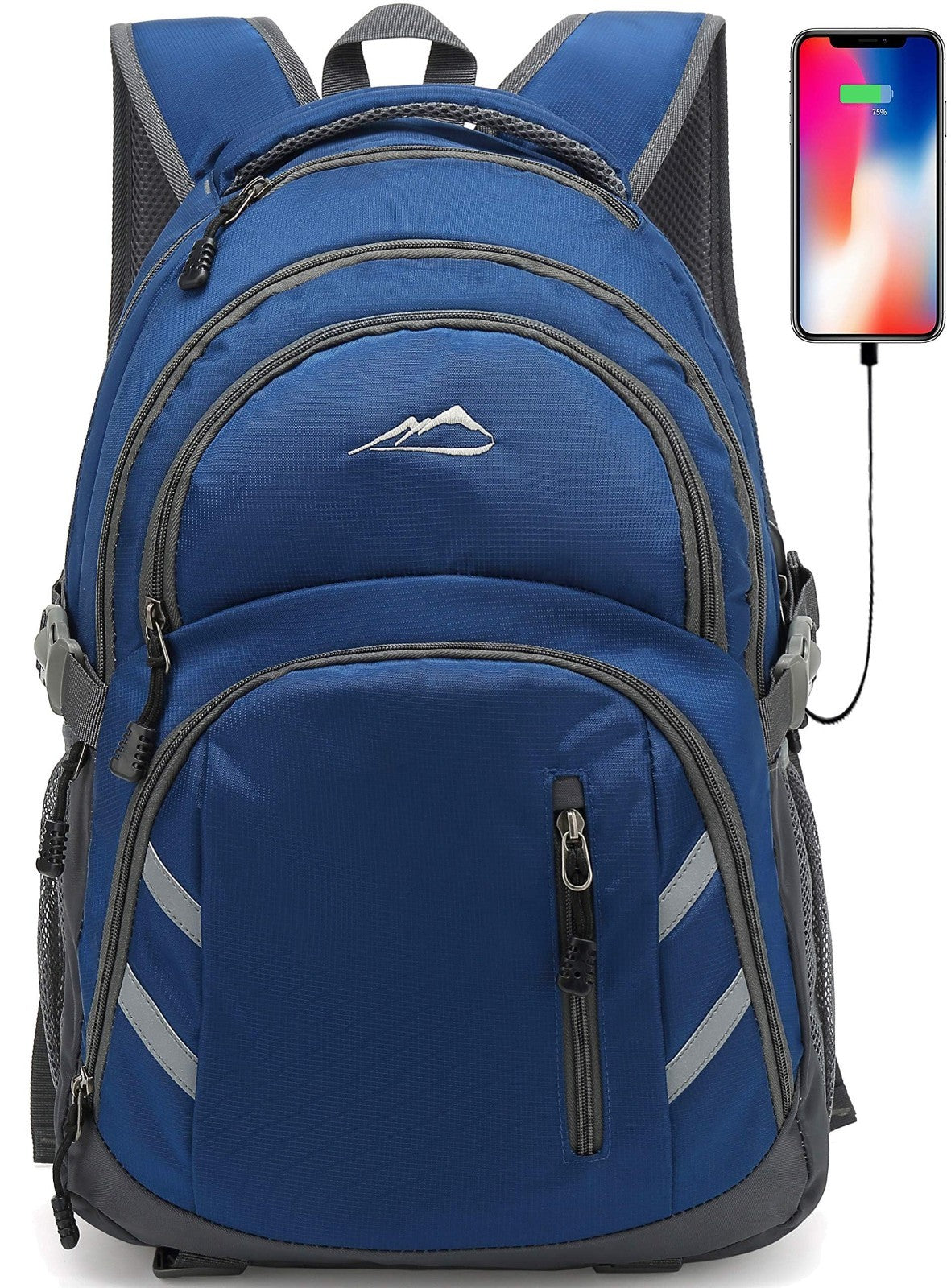 College Laptop Backpack, 15.6" Travel Bookbag with USB Charging Port, Anti Theft1