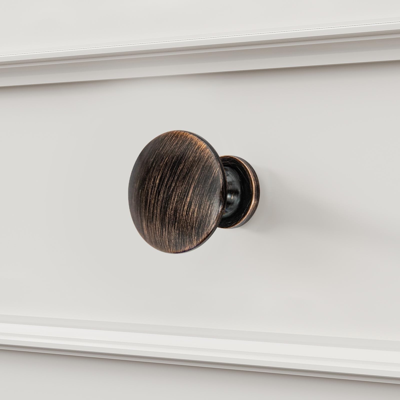 10 Pack Oil Rubbed Bronze Cabinet Knobs   Zinc Alloy, Rust Resistant, Easy Insta3