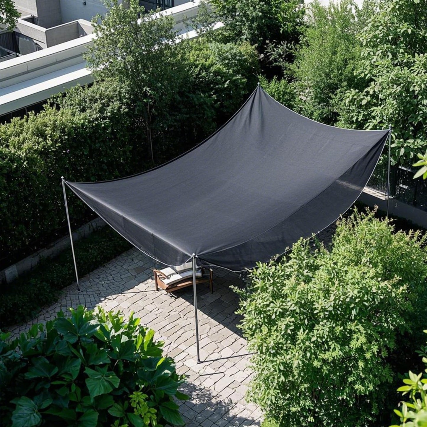 90% Black Shade Cloth 8x20 FT - Garden Mesh Tarp for Greenhouse, Patio, Plants &5