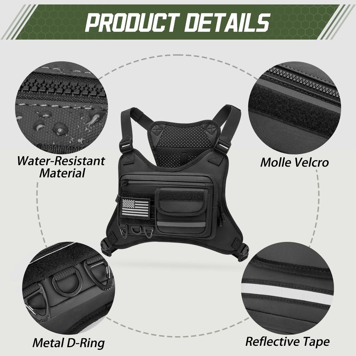 Optimized eBay Title: "Versatile Chest Bag for Outdoor Sports - Running, Cycli3