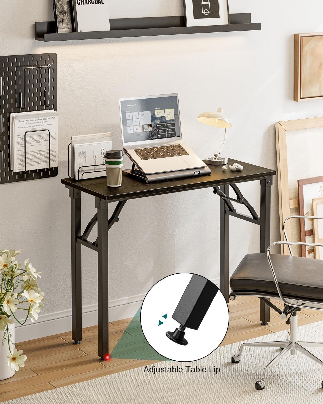 Compact Folding Laptop Desk - 35.8" Portable Table for Small Spaces, Easy Setup6