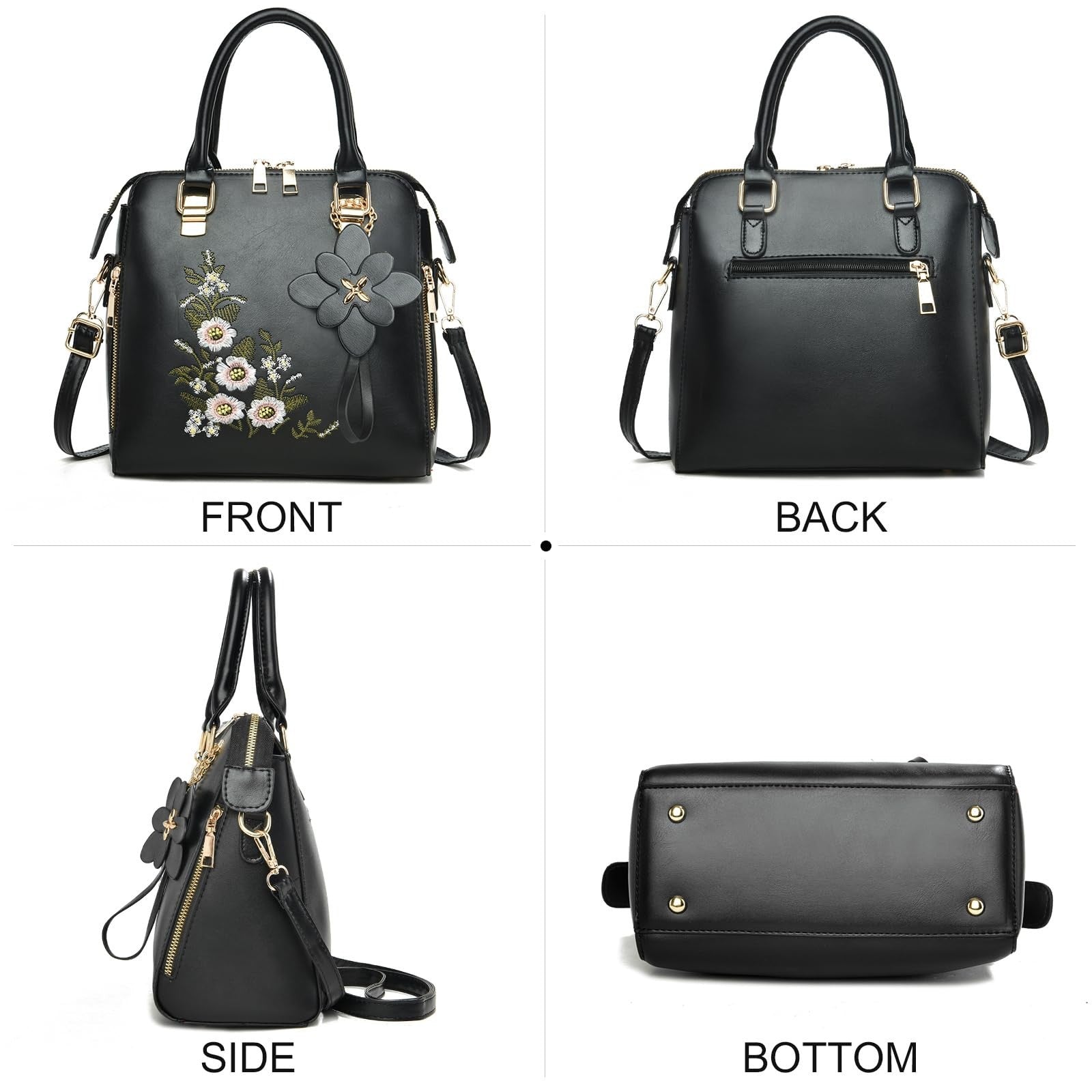 Vintage Embroidered Crossbody Purses for Women - Stylish Satchel Handbags5