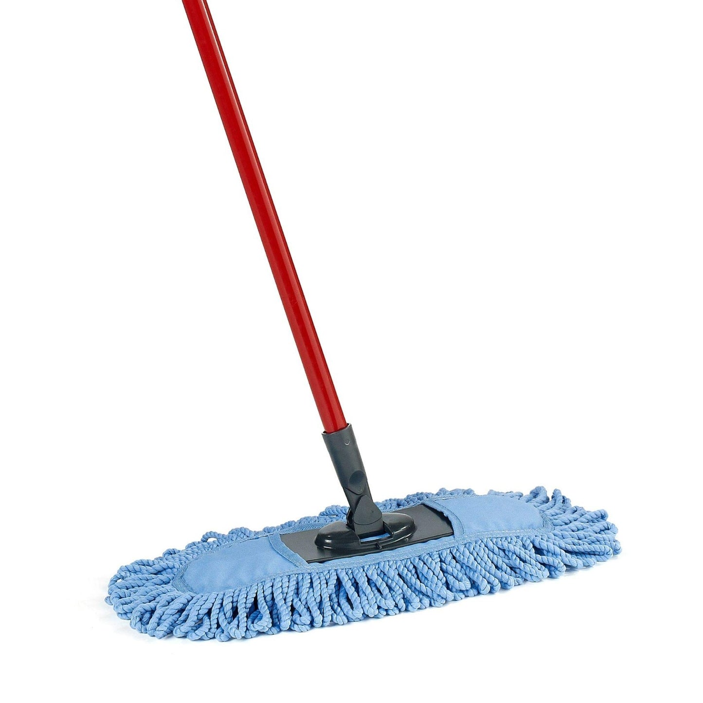 Dual-Action Microfiber Dust Mop Sweeper - Floor Cleaning Tool, Red1