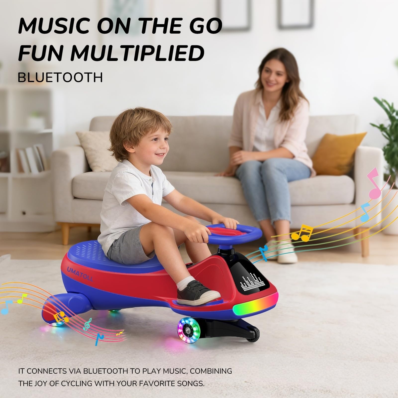 12V Electric Wiggle Car for Kids - Fun Ride-On Toy, Birthday Gift for Ages 3+3