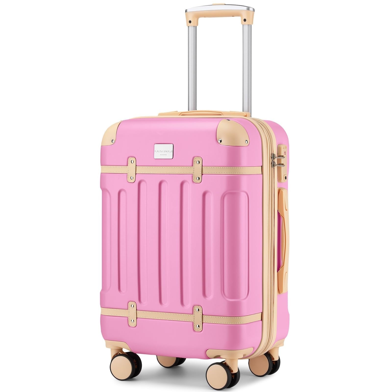 Expandable Carry-On Luggage 22x14x9, Lightweight ABS Hardshell, TSA Lock, 360° S1