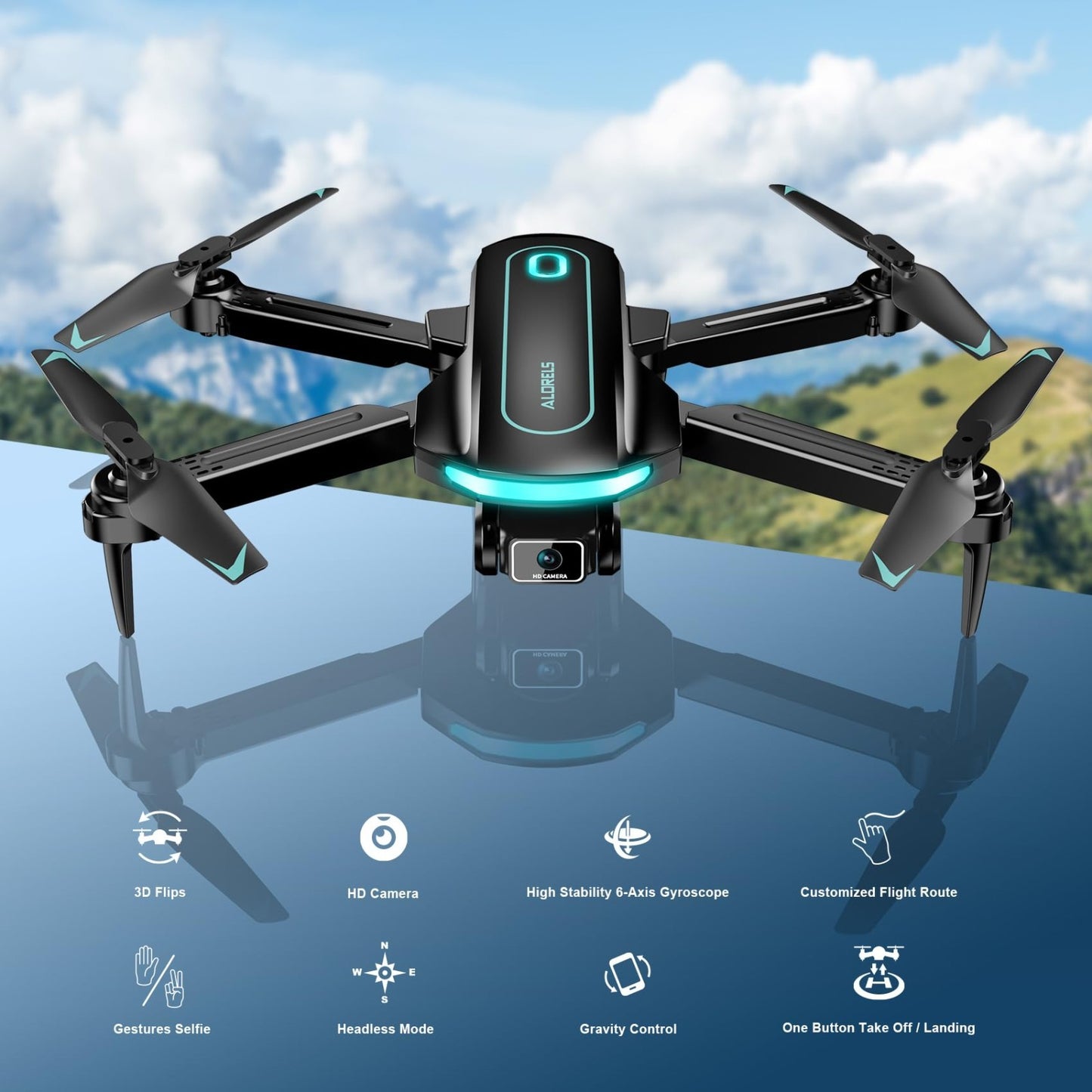 **Optimized eBay Title:**  Foldable Mini Drone with 1080P HD Camera, 2 Batterie2