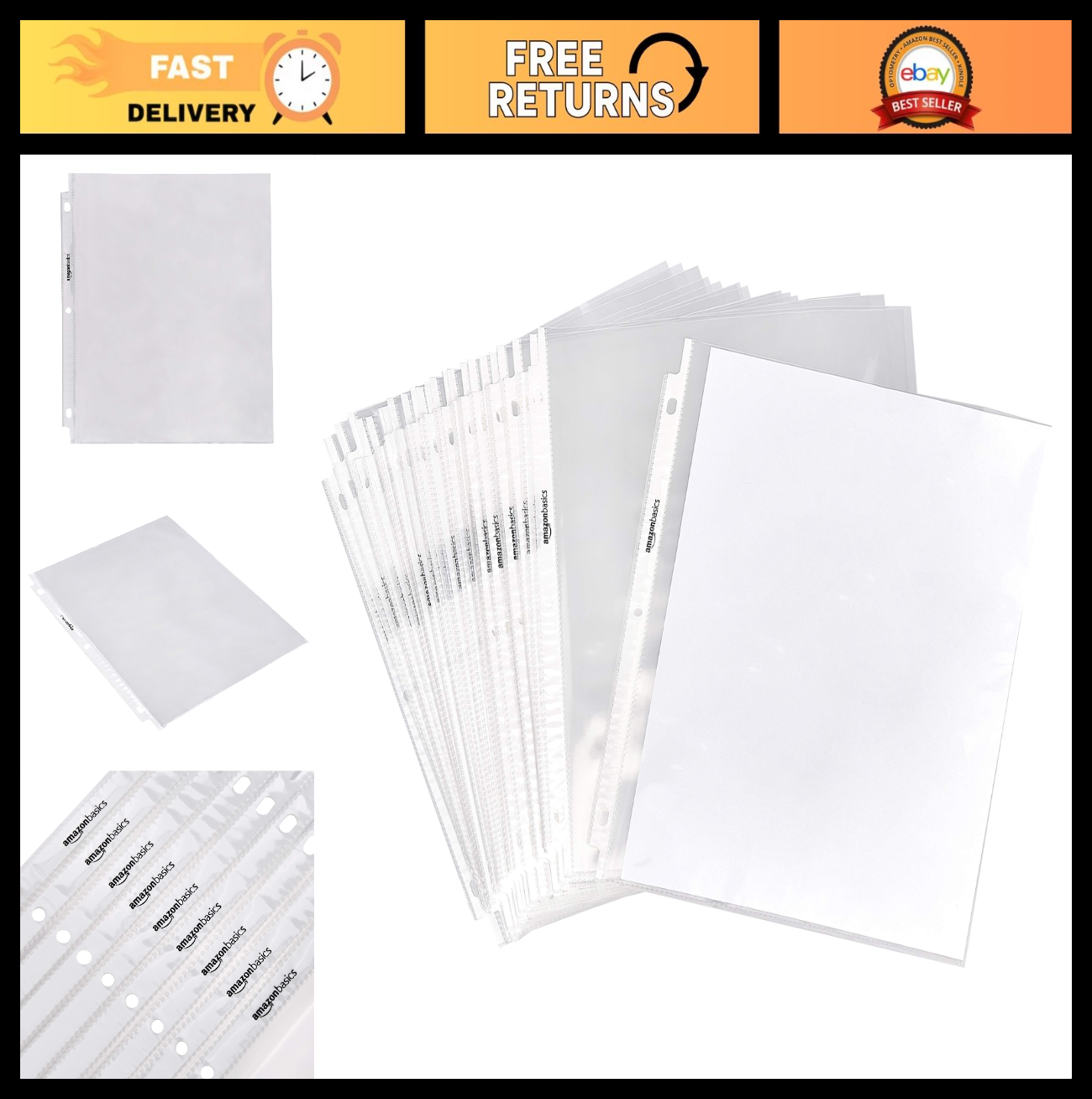 Clear Plastic Sheet Protectors for 3 Ring Binders, Top Loading, Letter Size, 2000