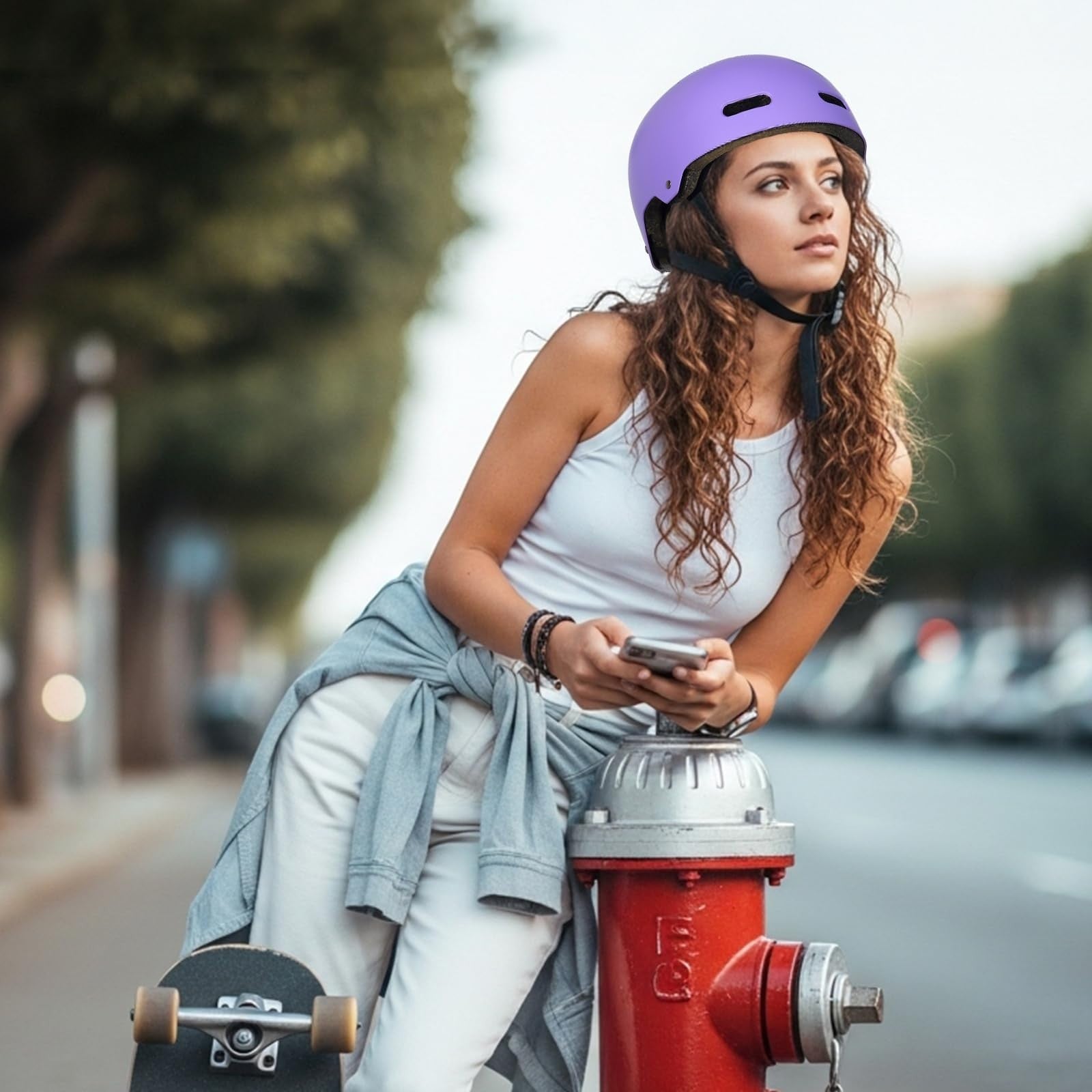 Multi-Sport Helmet for Skateboard, Bike, Scooter - Adjustable, Lightweight, Vent6