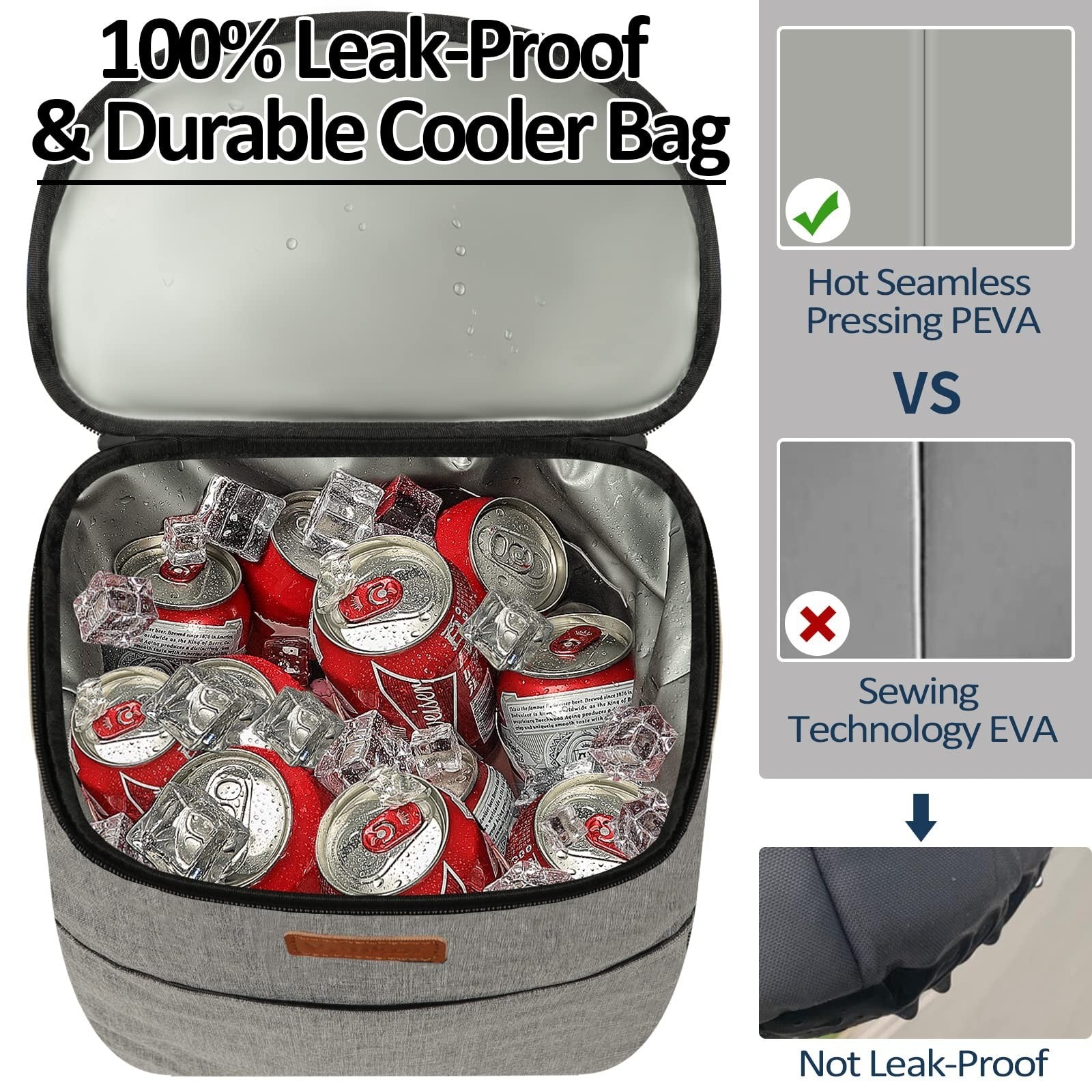 Insulated Backpack Cooler for 30-45 Cans, Waterproof Thermal Bag for Picnic & Tr1