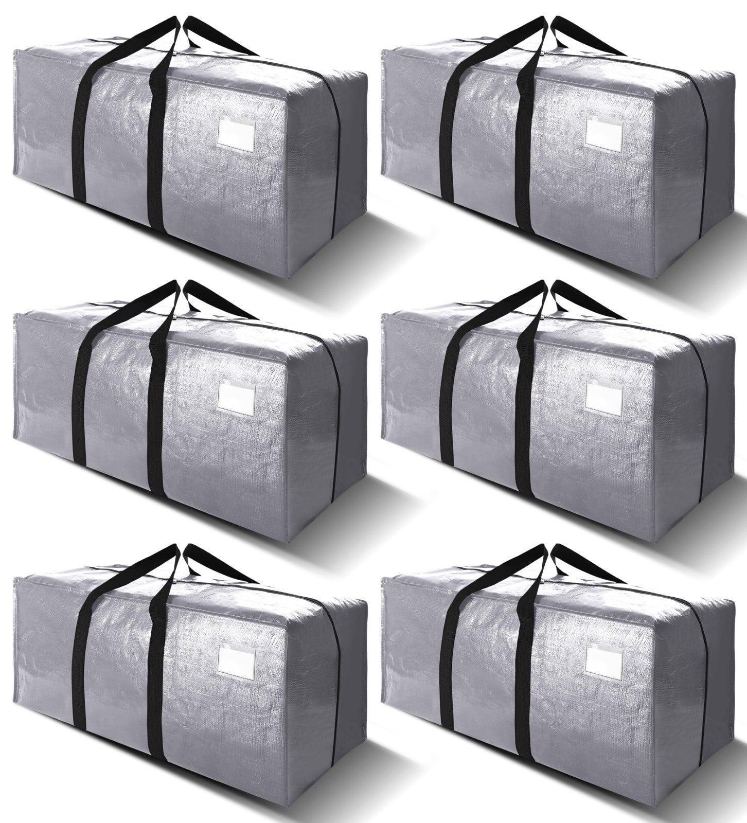 Extra Large Heavy Duty Moving Bags with Backpack Straps - Set of 6, Space-Saving1