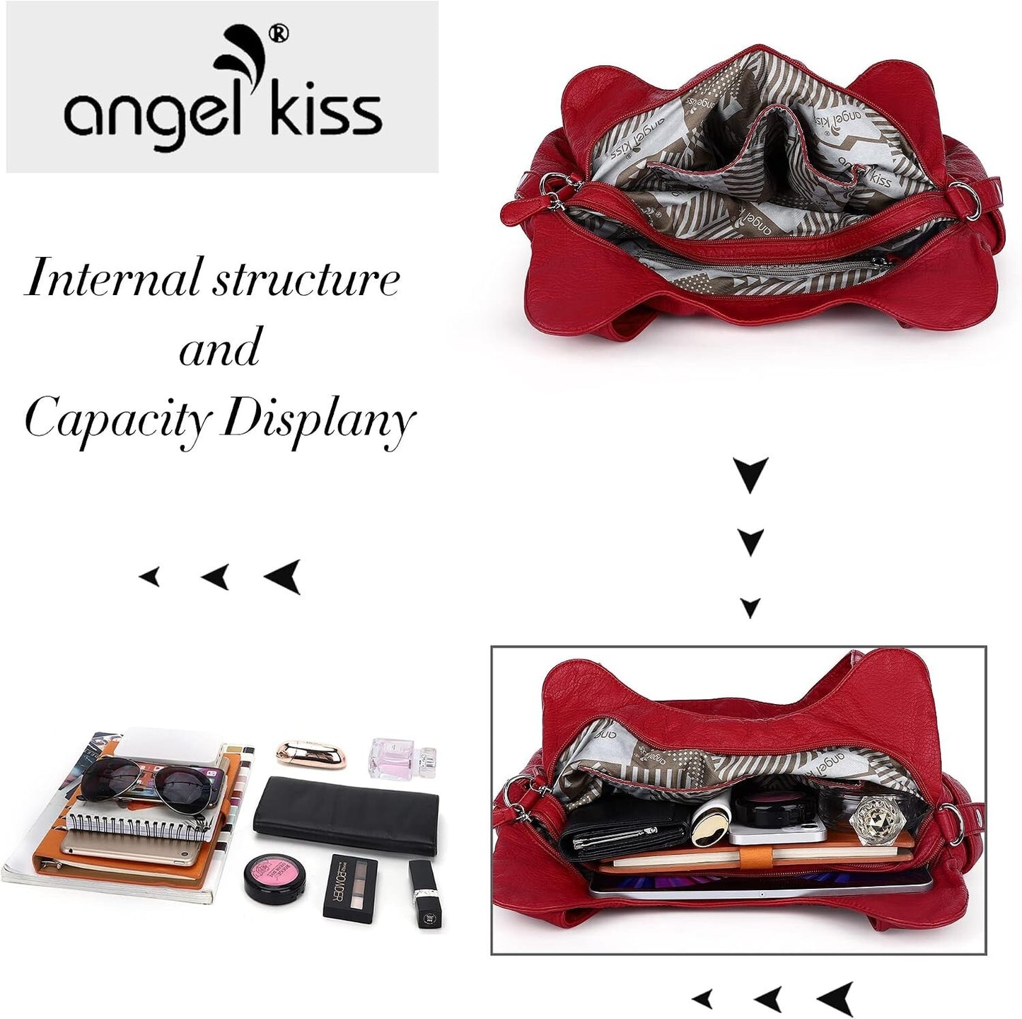 Angelkiss Women's Hobo Purse Handbag Daily Shoulder Bag