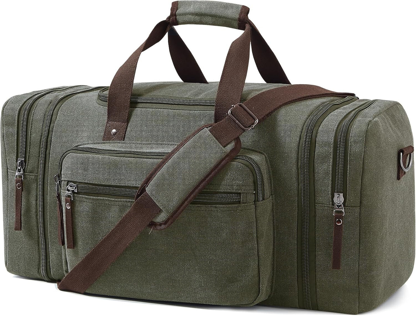 Men's Expandable Canvas Travel Duffel Bag Carry On Gym