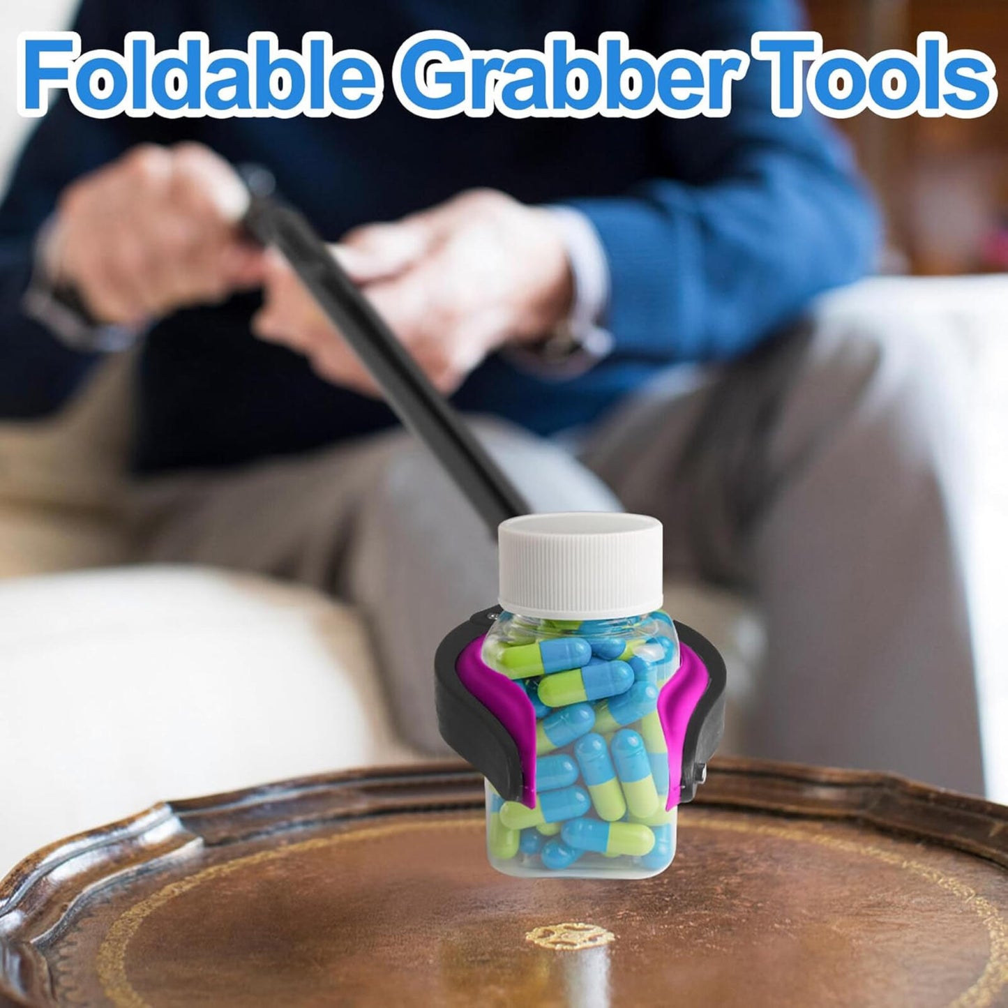 6 Pack 32 Inch Commercial Trash Grabber for Elderly Assist, Heavy Duty Lightweig