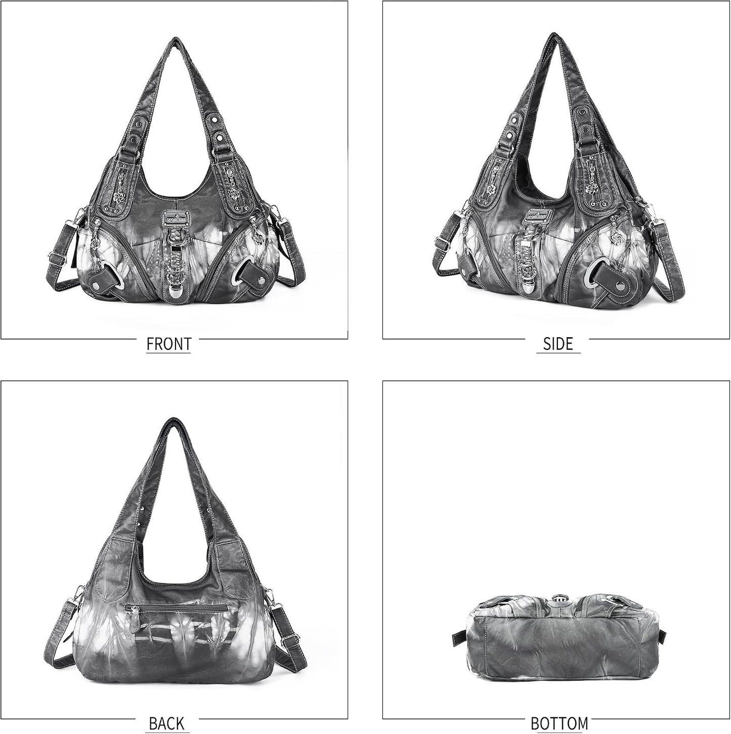 Angelkiss Women's Hobo Purse Large Daily Shoulder Bag