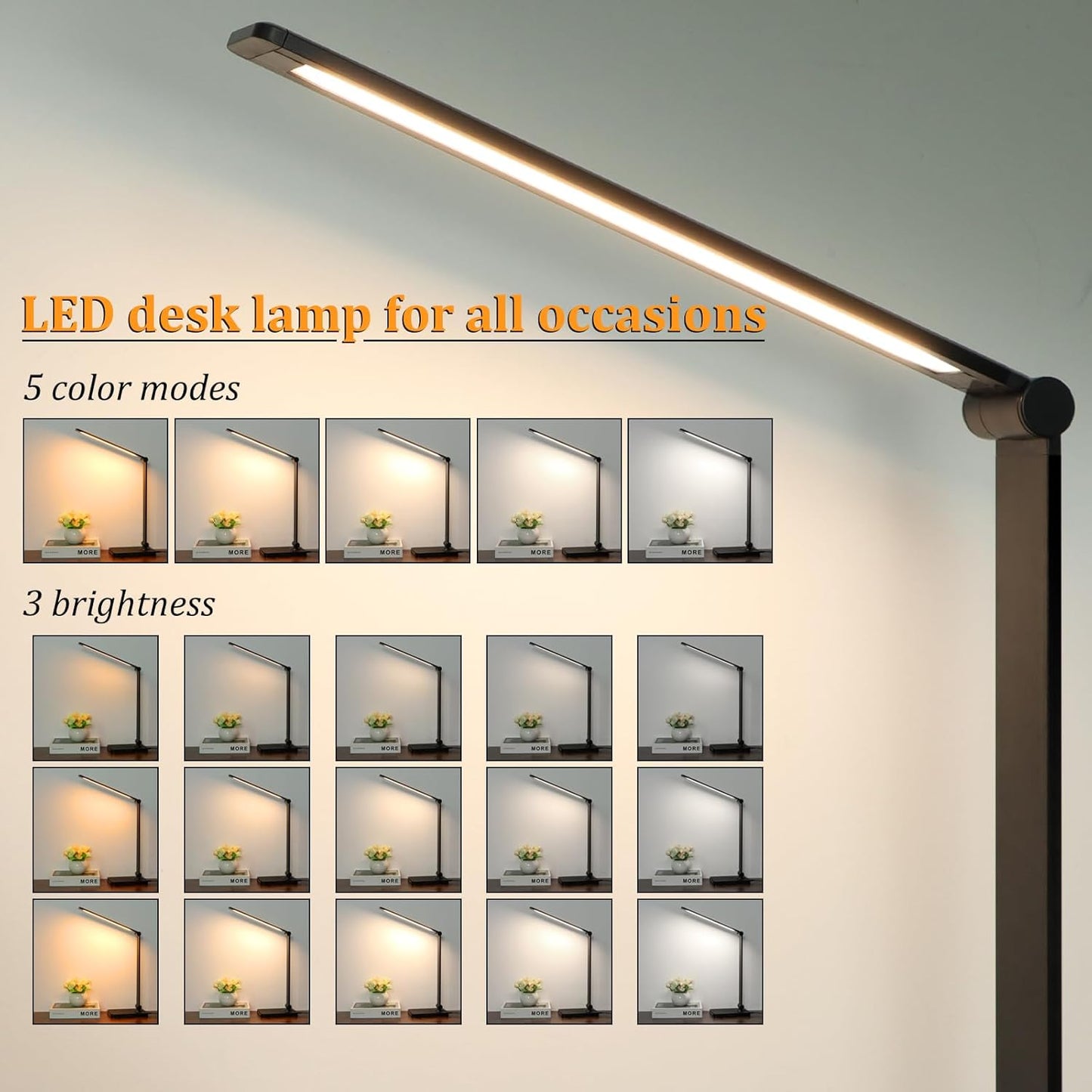 Desk Lamp with USB Ports