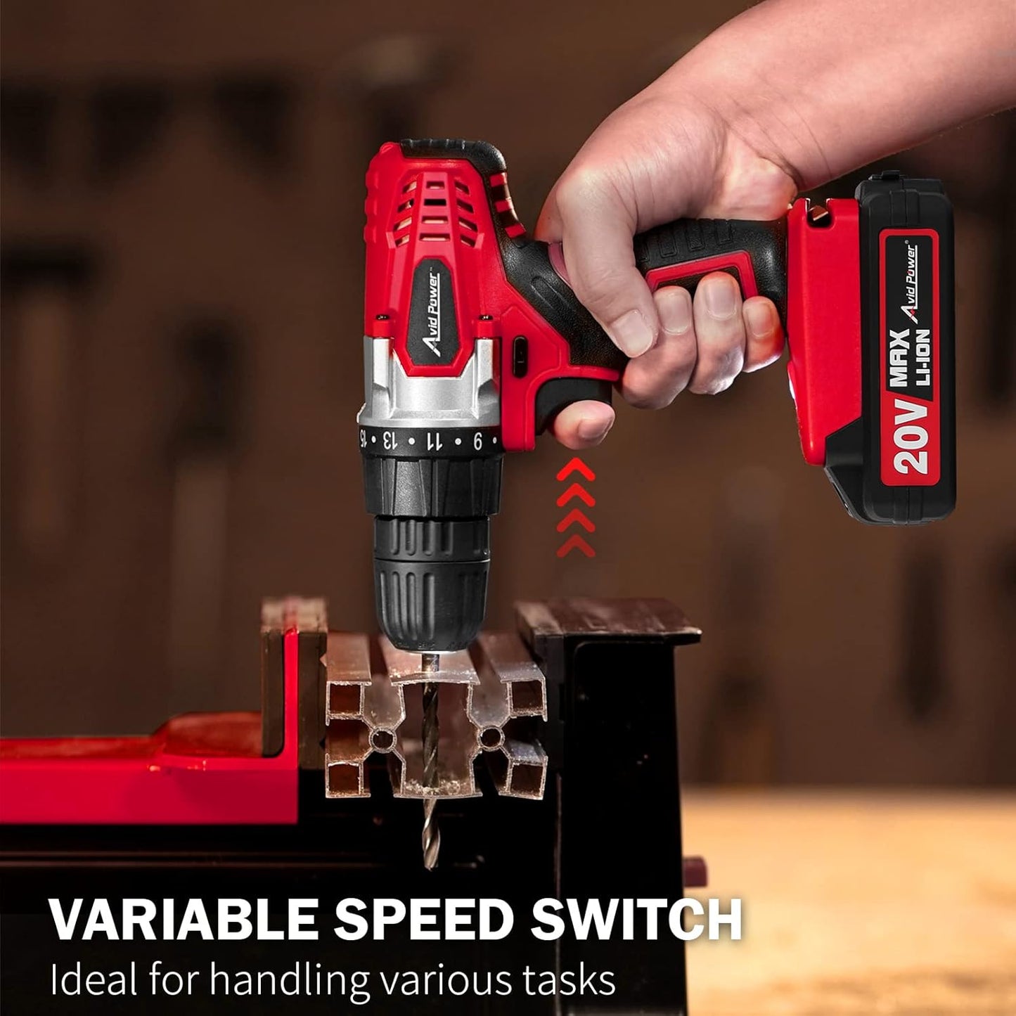 Cordless Drill Set (Red)