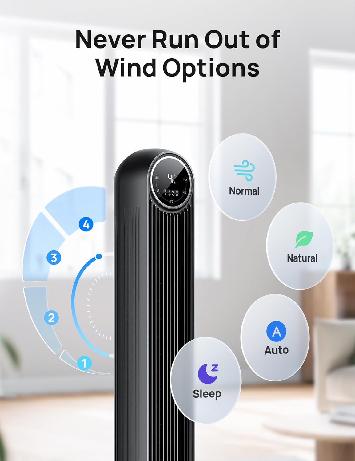 Fan for Bedroom (Black)