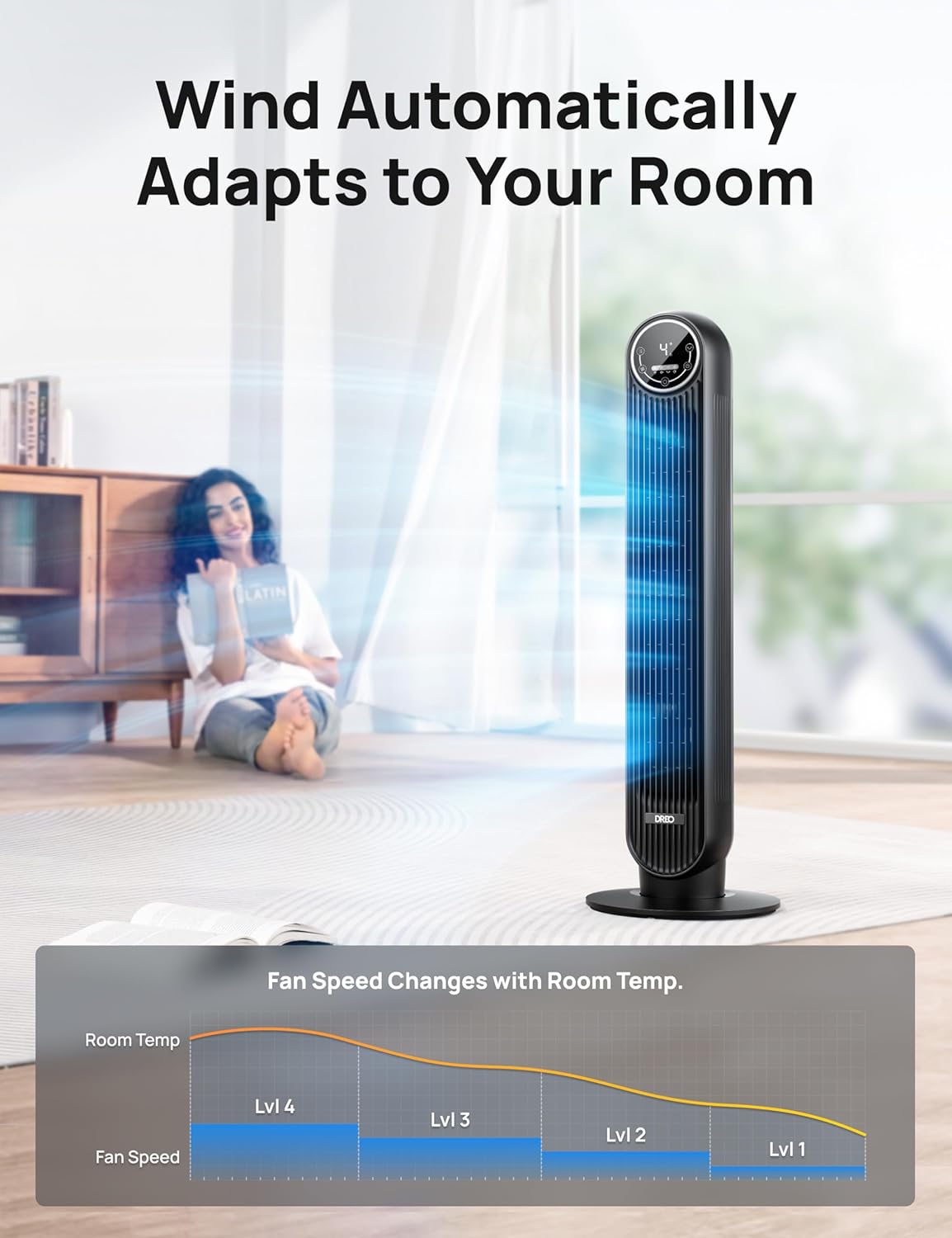 Fan for Bedroom (Black)