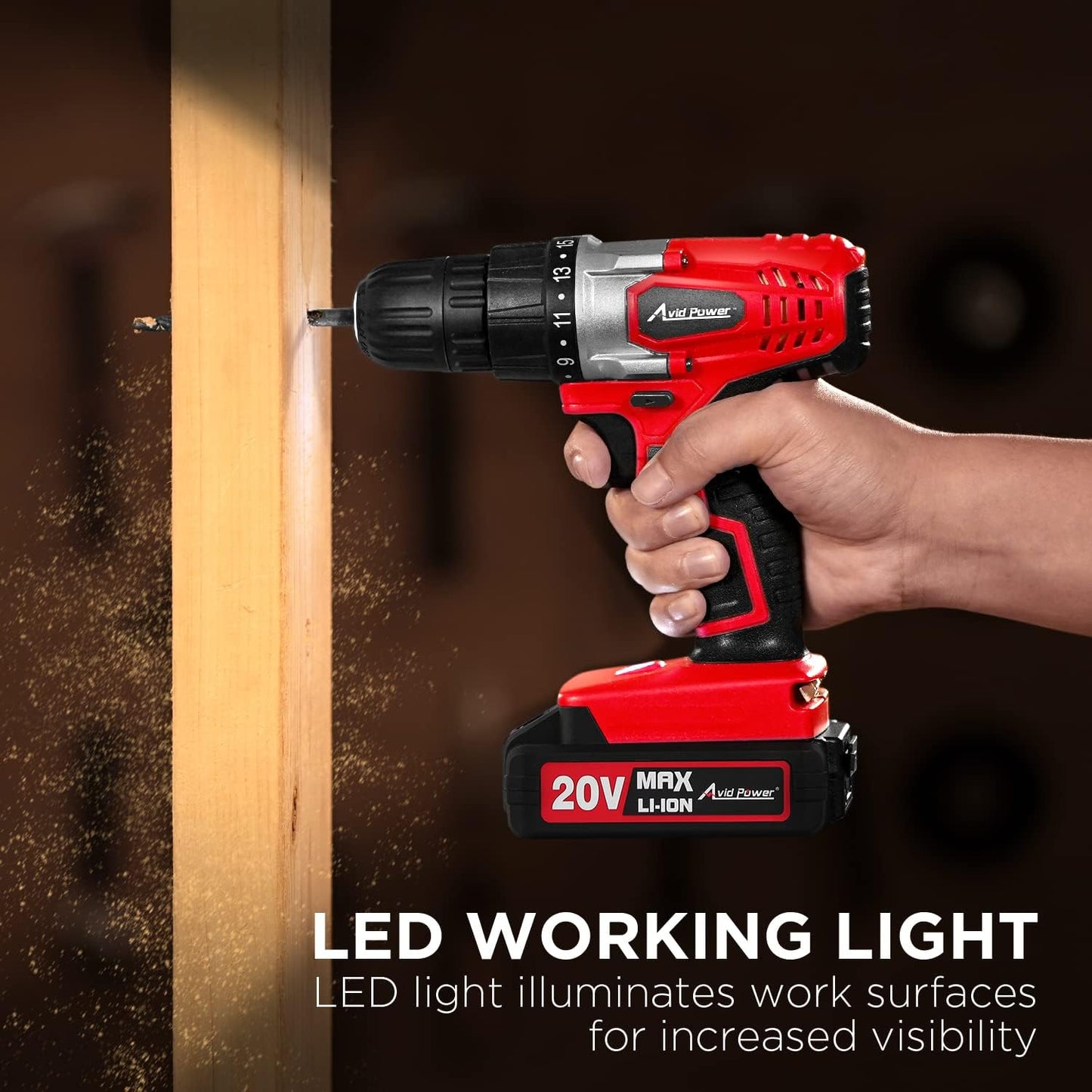 Cordless Drill Set (Red)