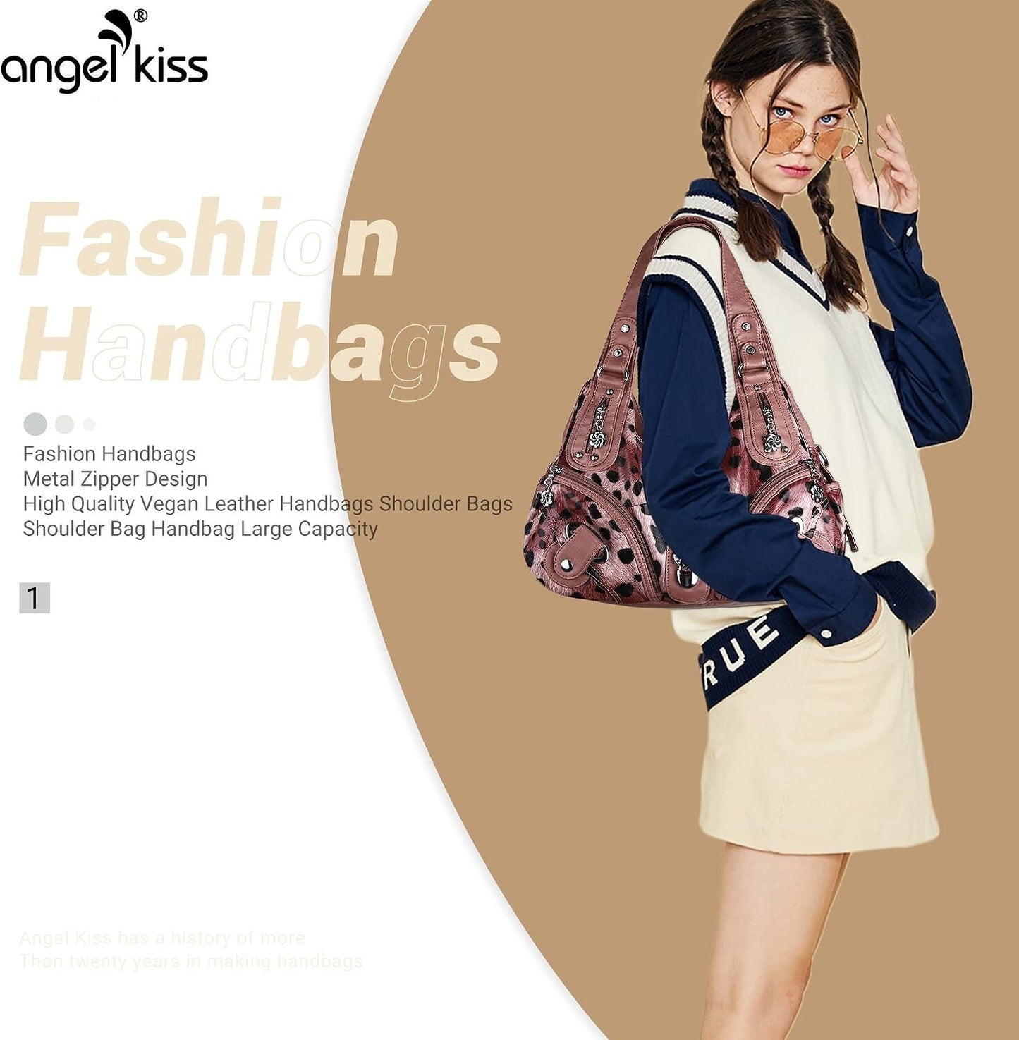 Angelkiss Women's Hobo Purse Handbag Daily Shoulder Bag
