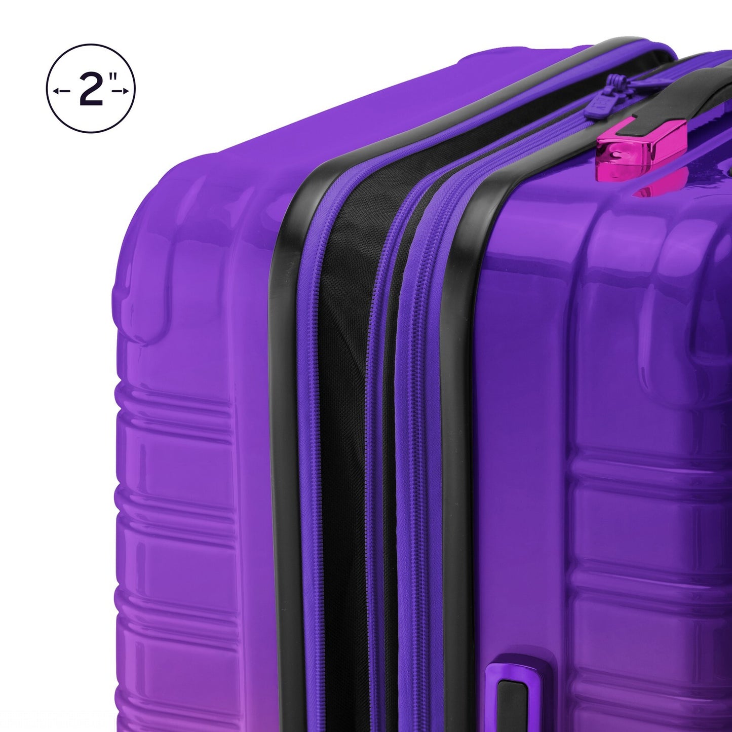 Fibertech 20" Hardside Carry-On Suitcase – Expandable Spinner Luggage for Travel