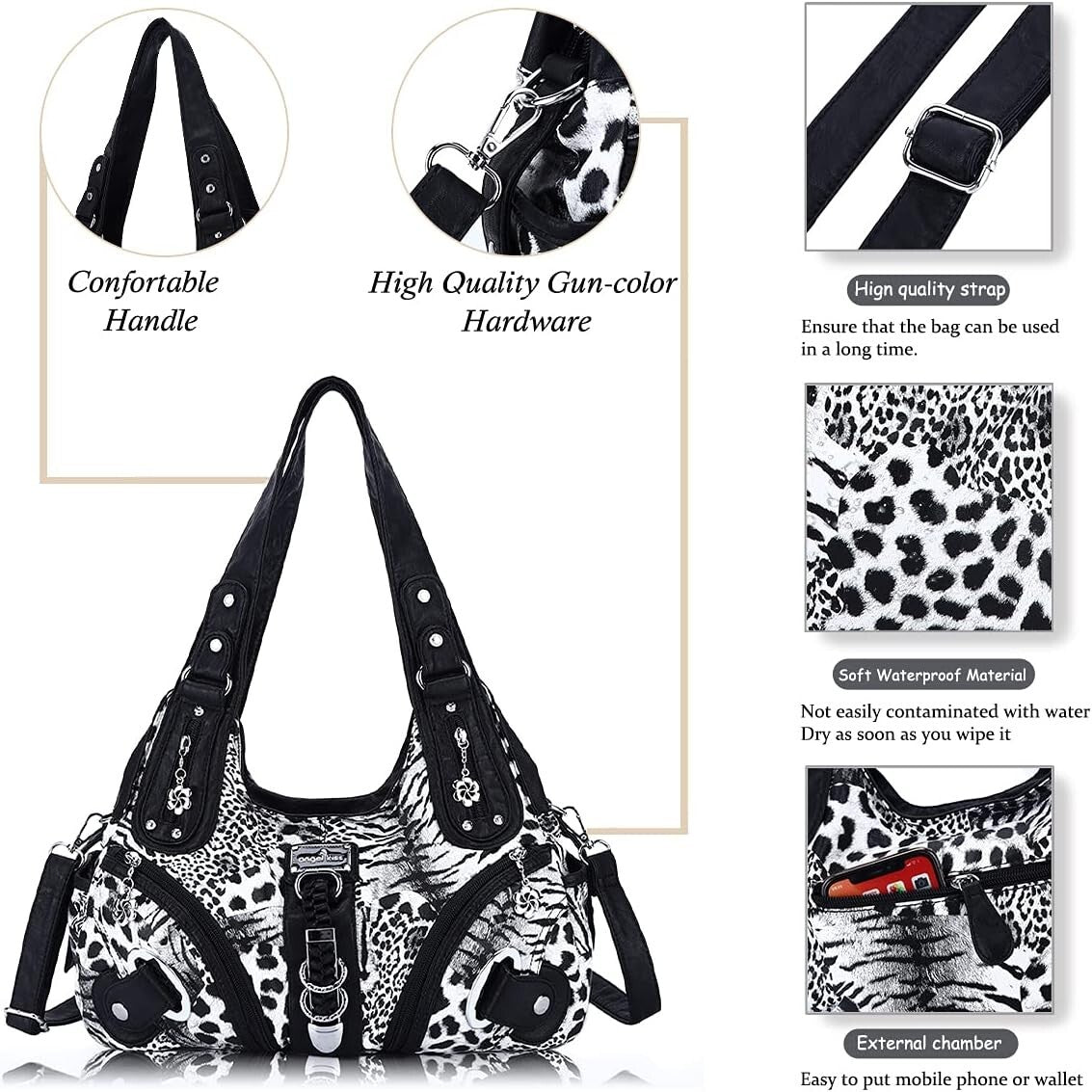Angelkiss Women's Hobo Purse Handbag Daily Shoulder Bag