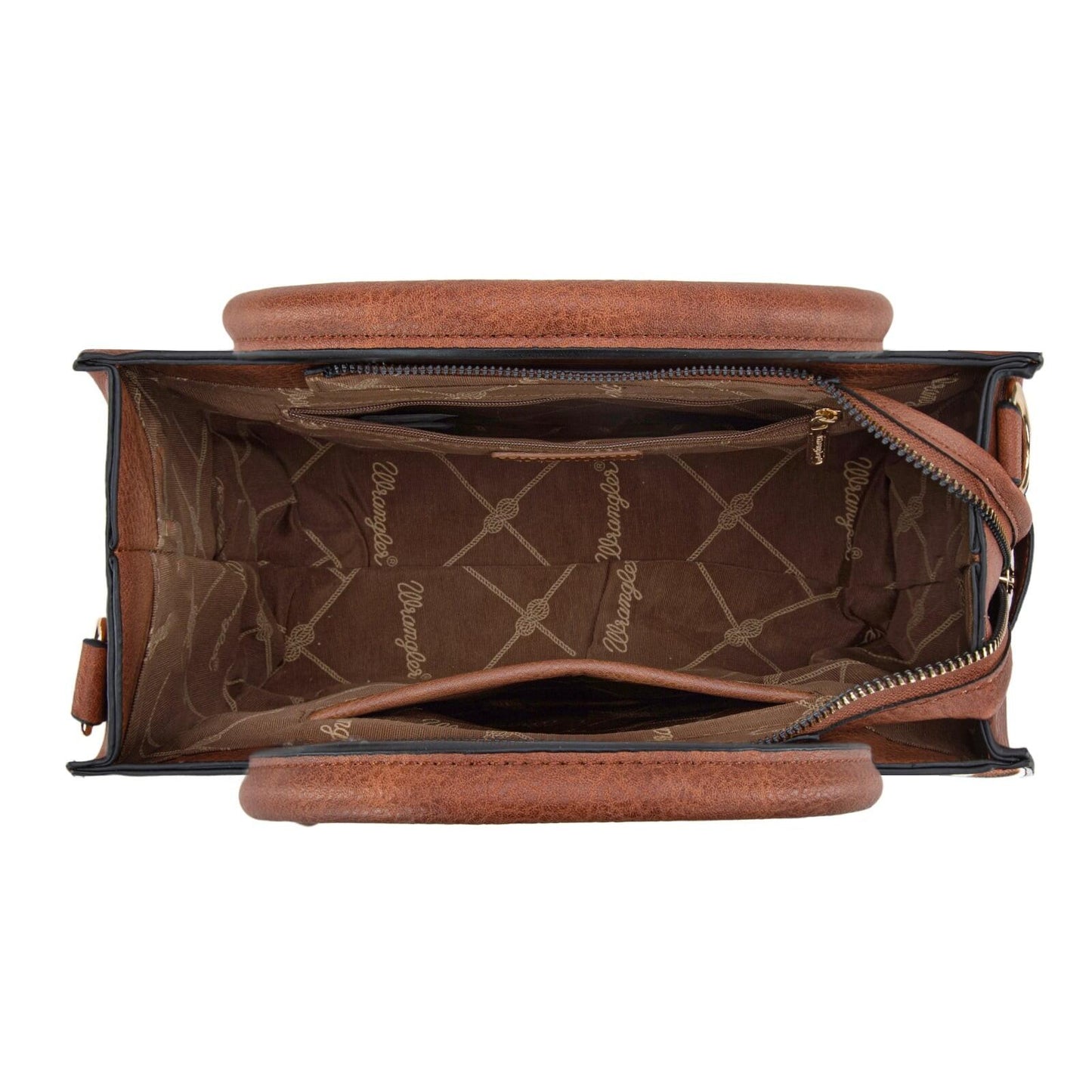 Wrangler 3Pcs Handbags Set Tote Bag & Medium Crossbody Purse & Wallet, Cow-Brown