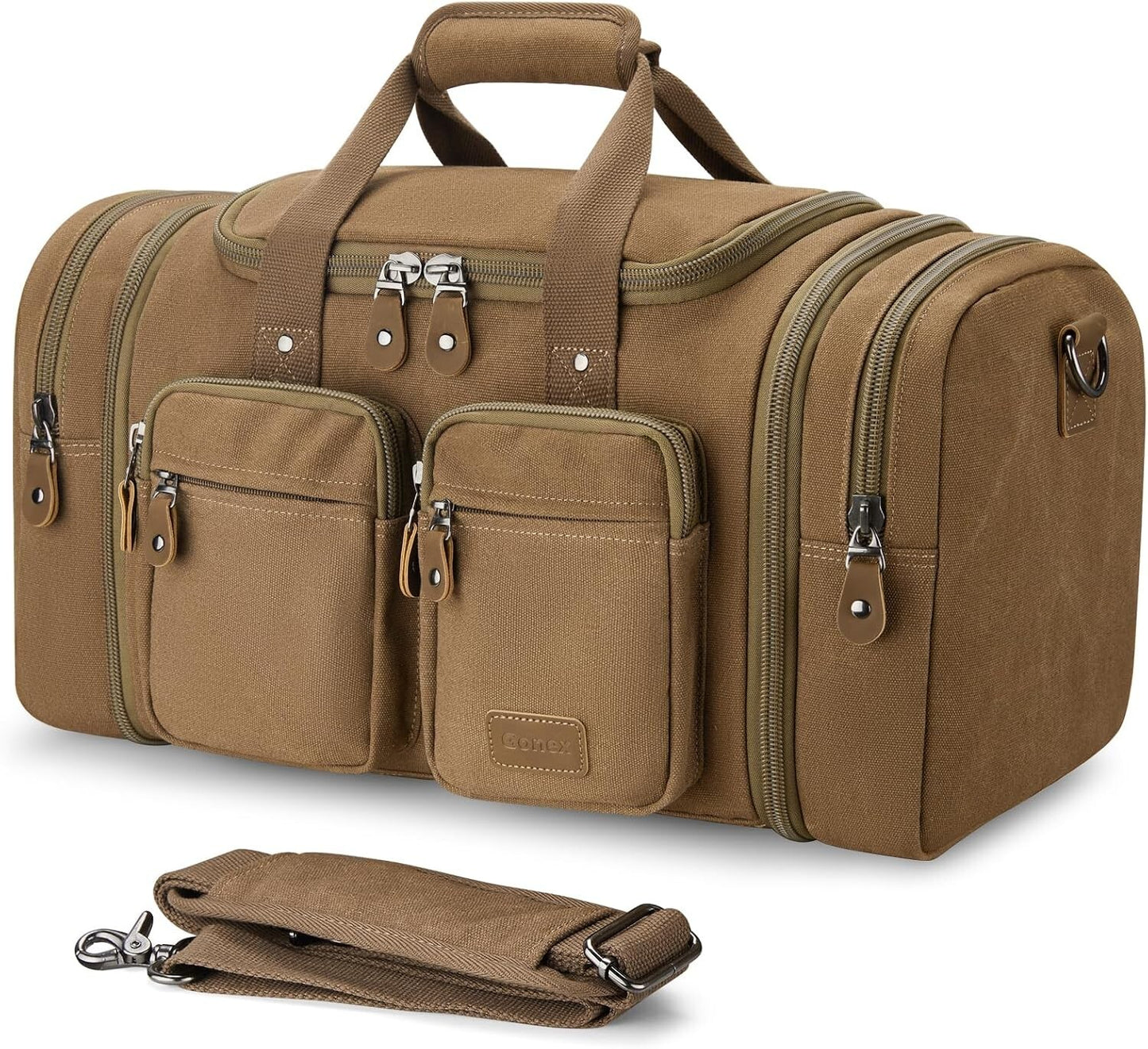 50L Expandable Duffle Bag Water Resistant Pocket Carry On
