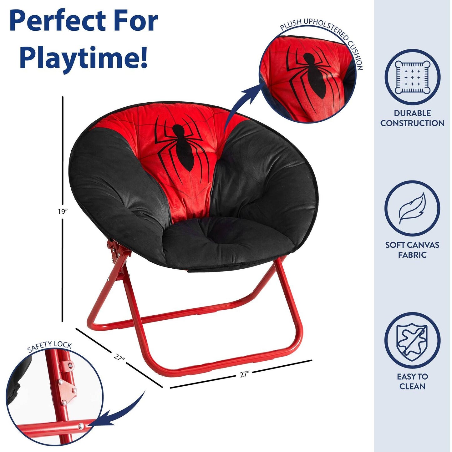 Kids 27" Saucer Chair Spiderman