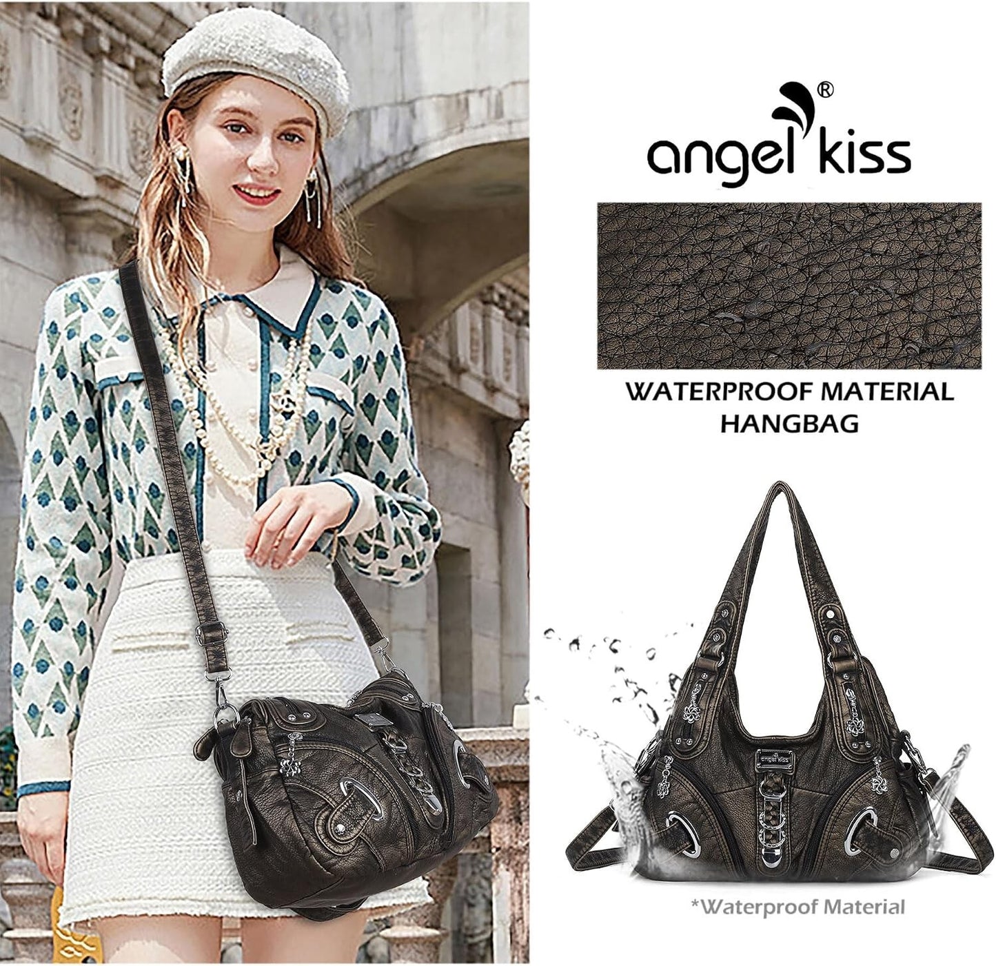 Angelkiss Women's Hobo Handbag Daily Shoulder Bag