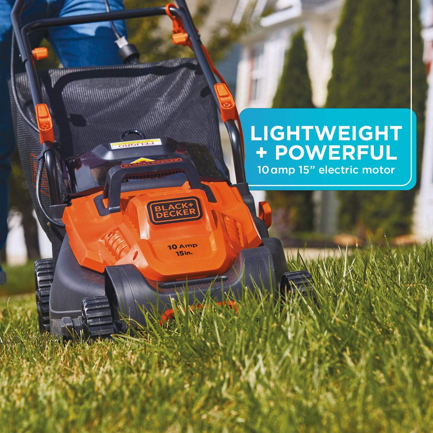 Electric Lawn Mower with Bike Handle