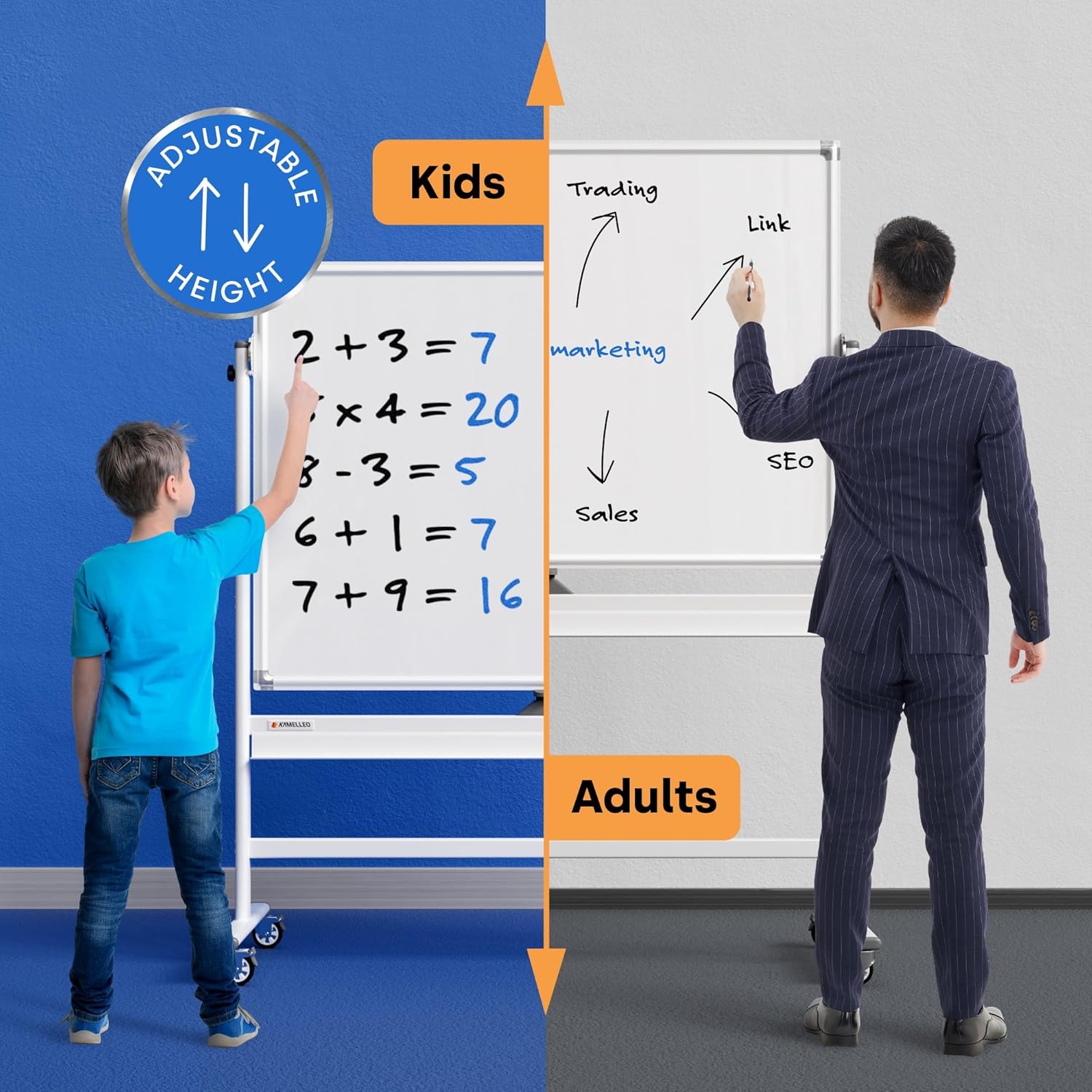 Rolling Dry Erase Board (48 X 36 Inches)