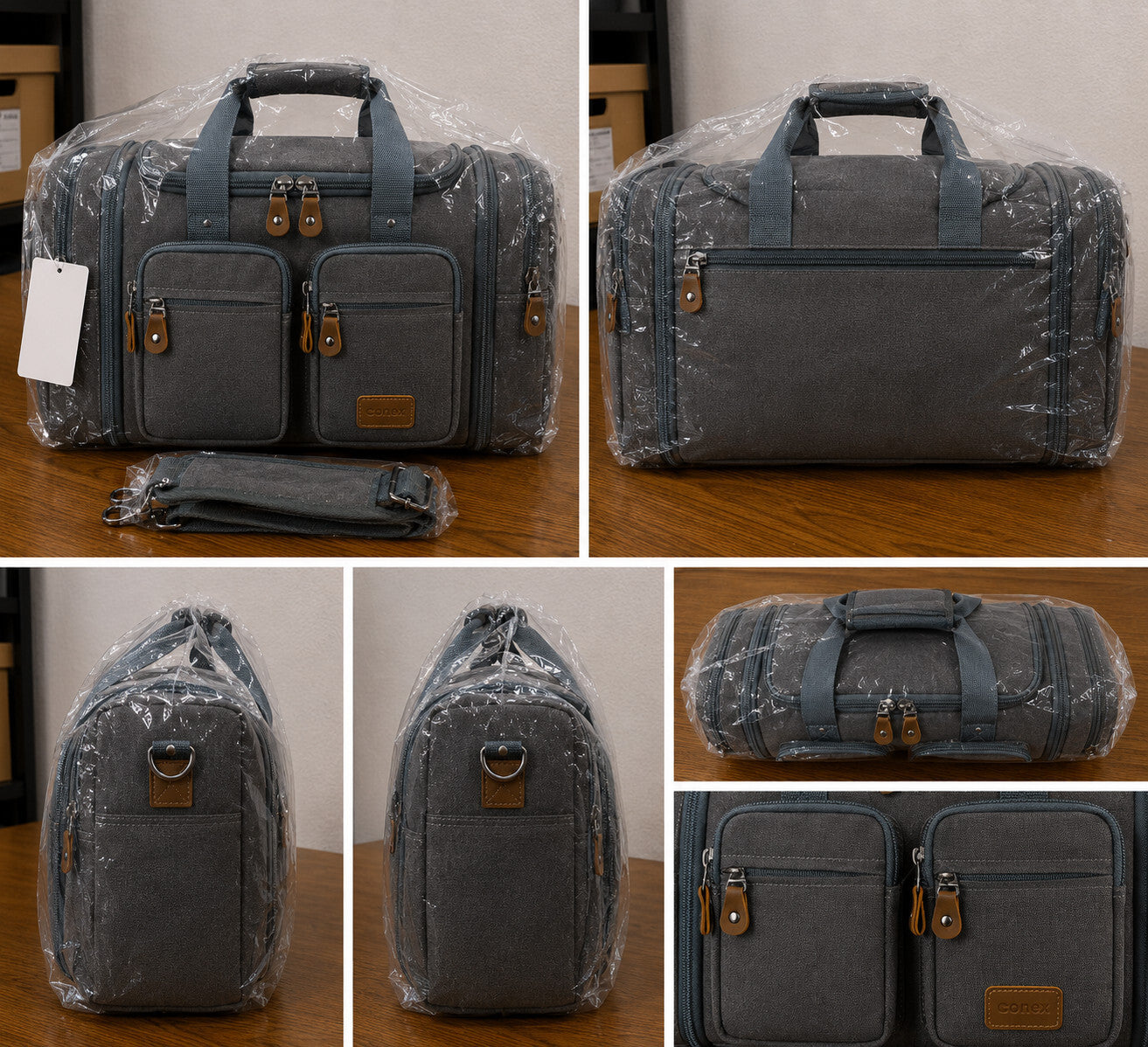 50L Expandable Duffle Bag Water Resistant Pocket Carry On