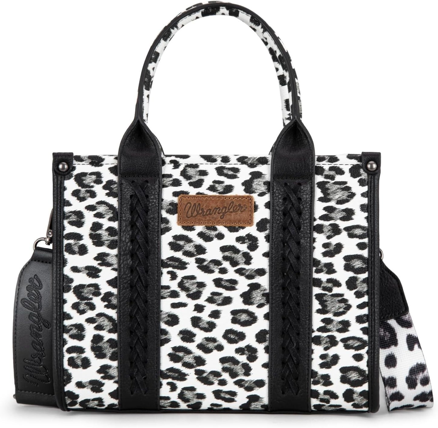 Women’s Cow Print Tote Bag Purse with Signature Strap