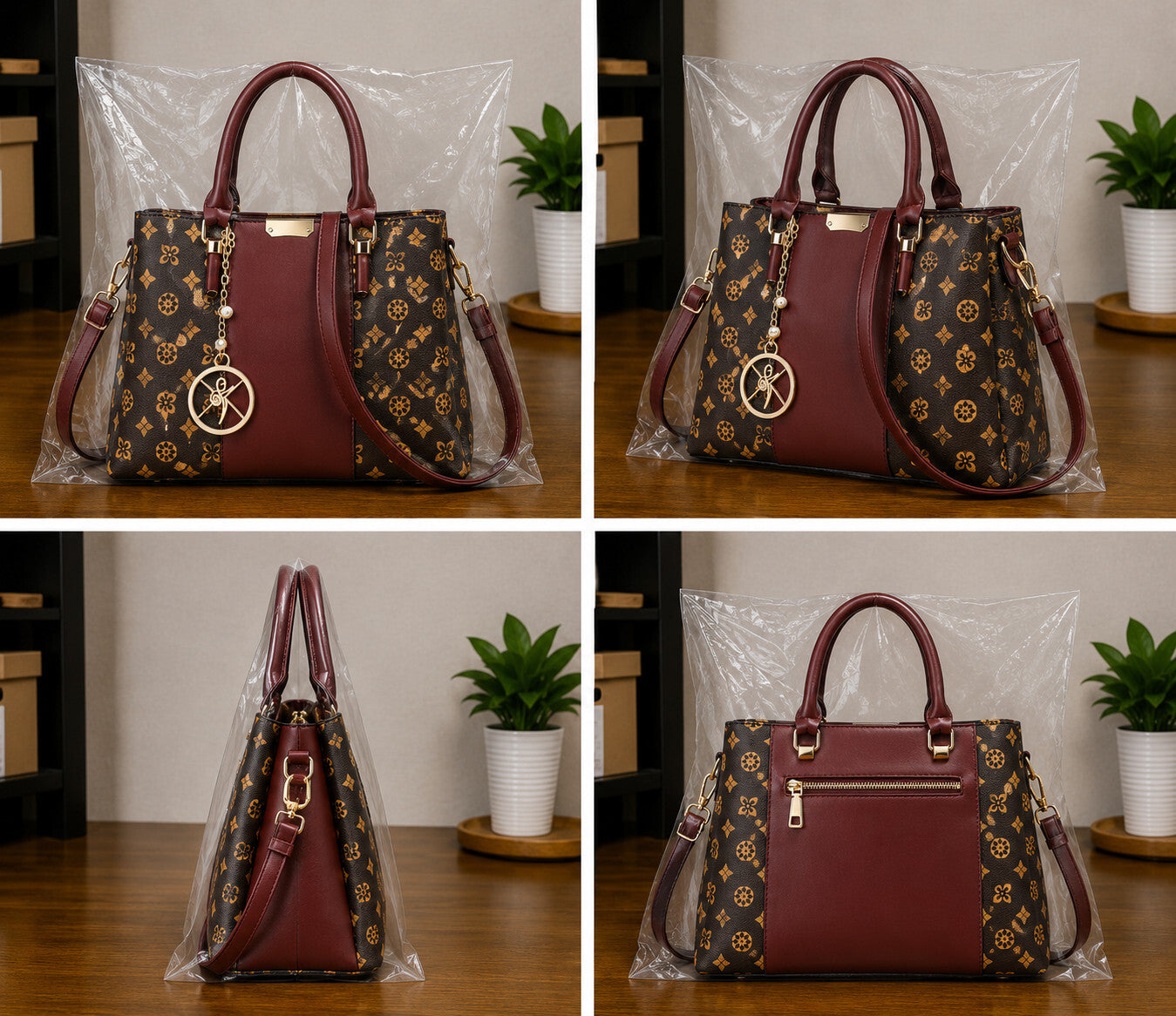 Women's Top Handle Satchel Shoulder Messenger Tote Handbag