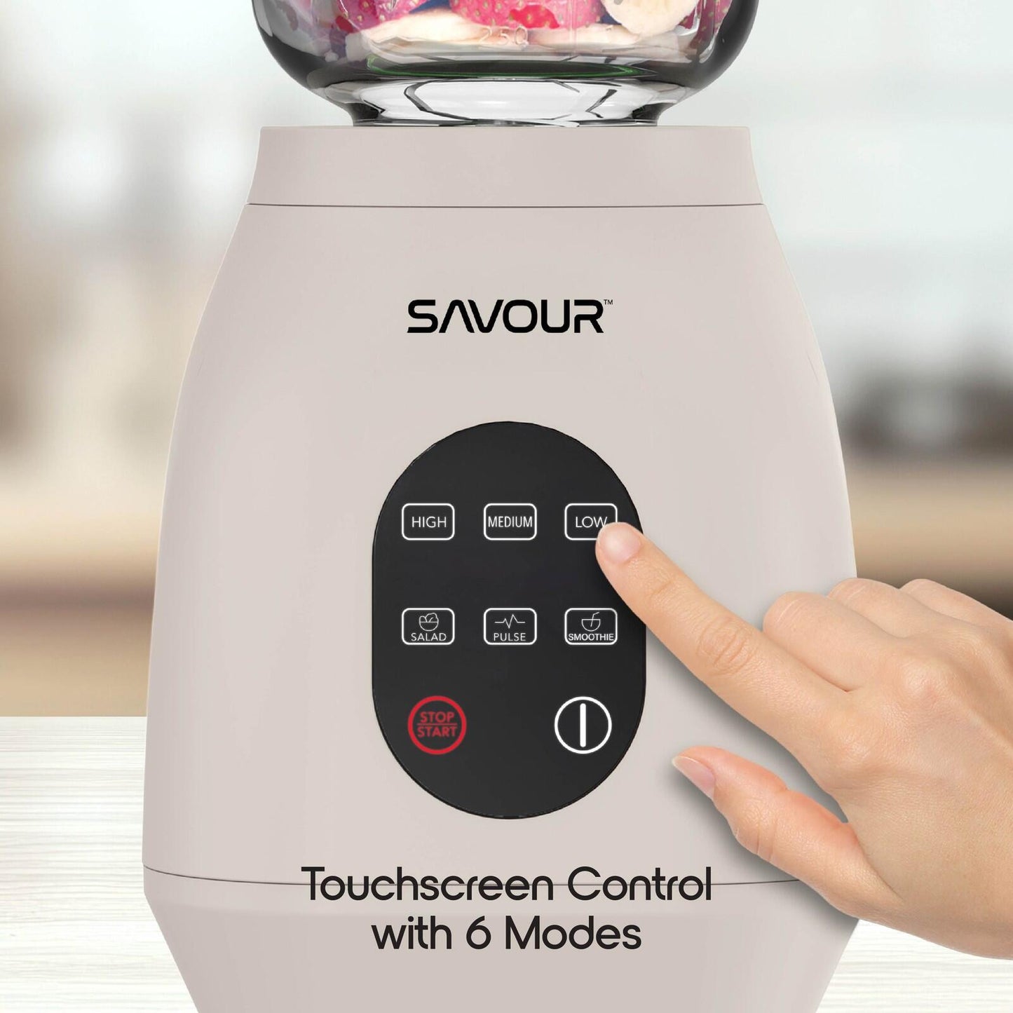 500W Touchscreen Smoothie Blender 50oz Ice Crushing Countertop