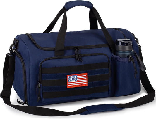 Tactical Gym Bag for Men, 40L Large Capacity Duffle Bags with Shoes Compartment,